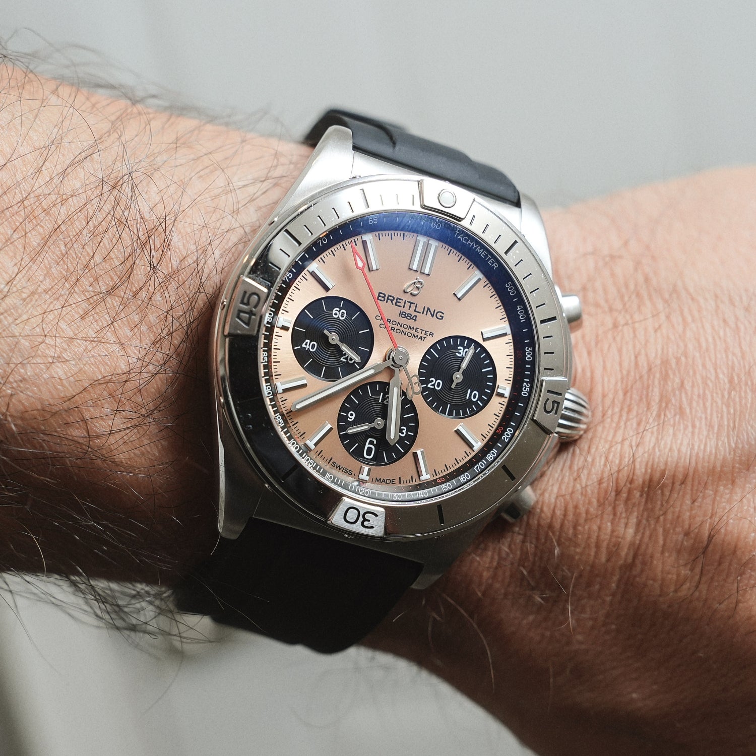 Rubber Strap - For all Breitling Chronomat Models - Black