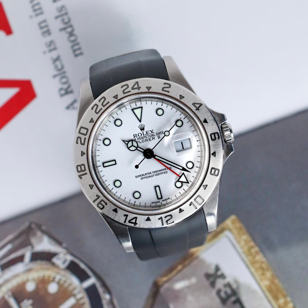 Deployant Strap - For Rolex Explorer II - Black - Helvetus