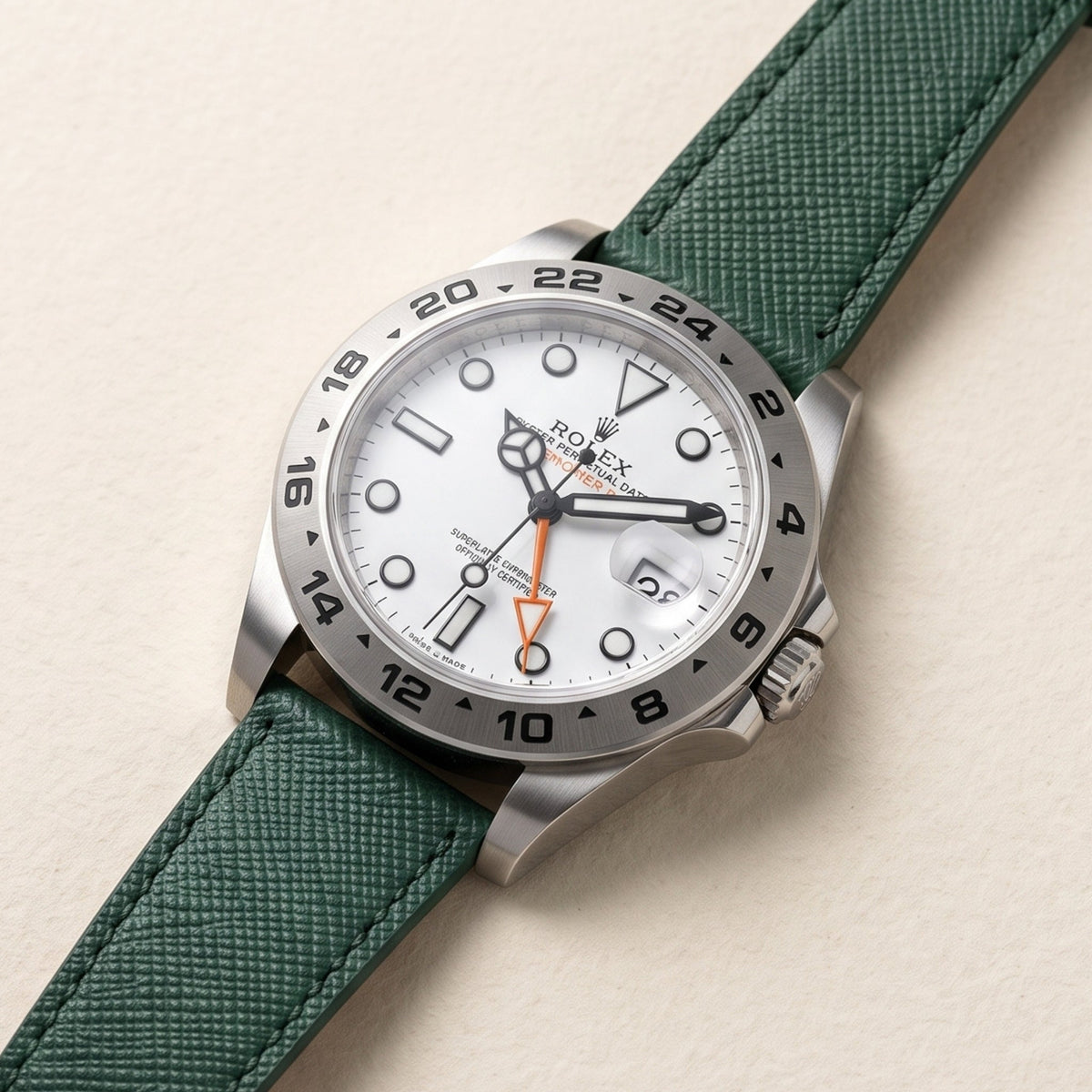 Green Leather Watch Strap – Handcrafted Replacement Band – Helvetus® - Helvetus