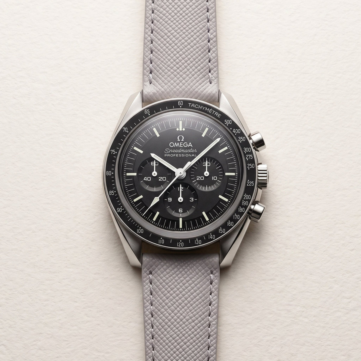 Grey Leather Watch Strap – Handcrafted Replacement Band – Helvetus® - Helvetus