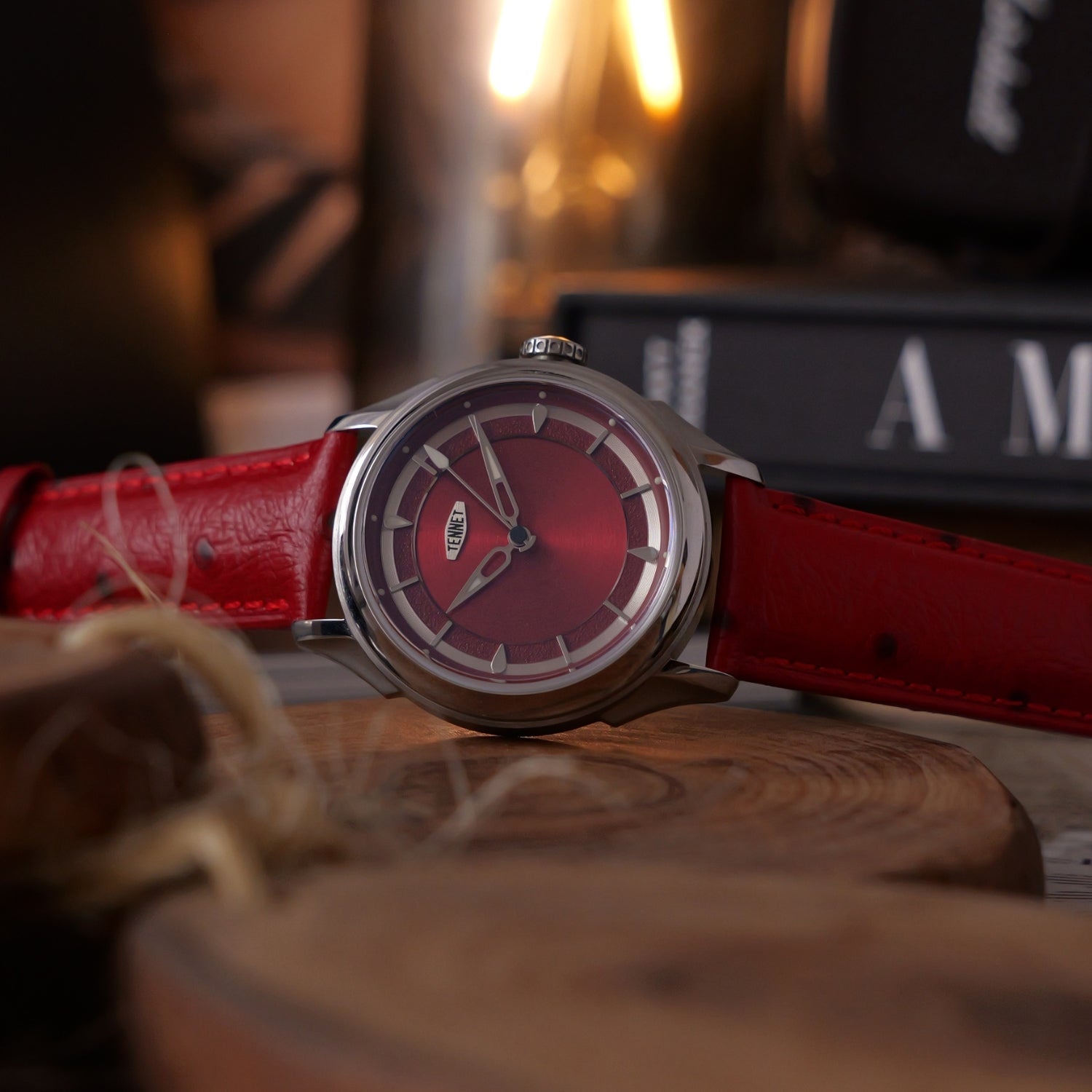 Red Ostrich Leather Watch Strap – Handmade – Helvetus® - Helvetus