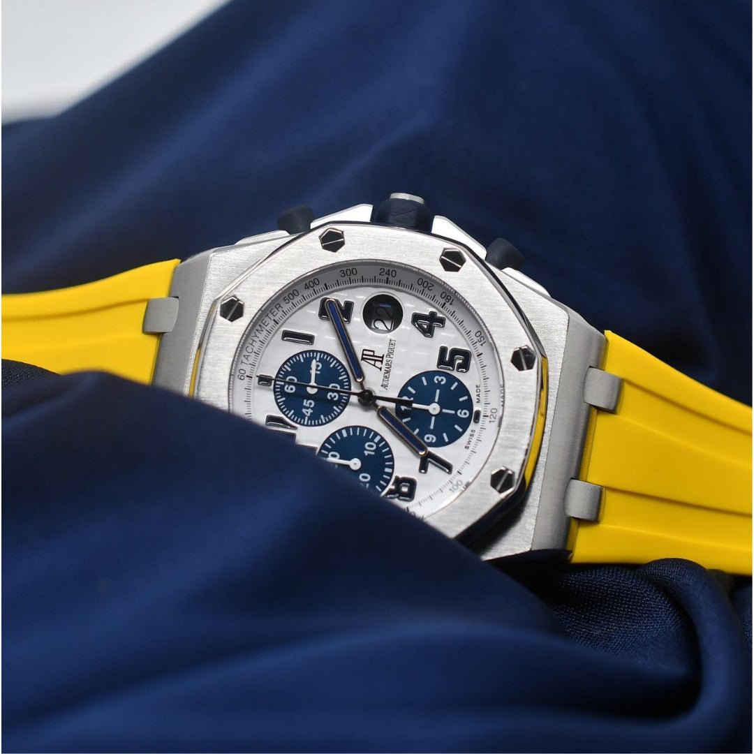 Rubber Strap - For all Audemars Piguet Offshore 42mm - Yellow - Helvetus