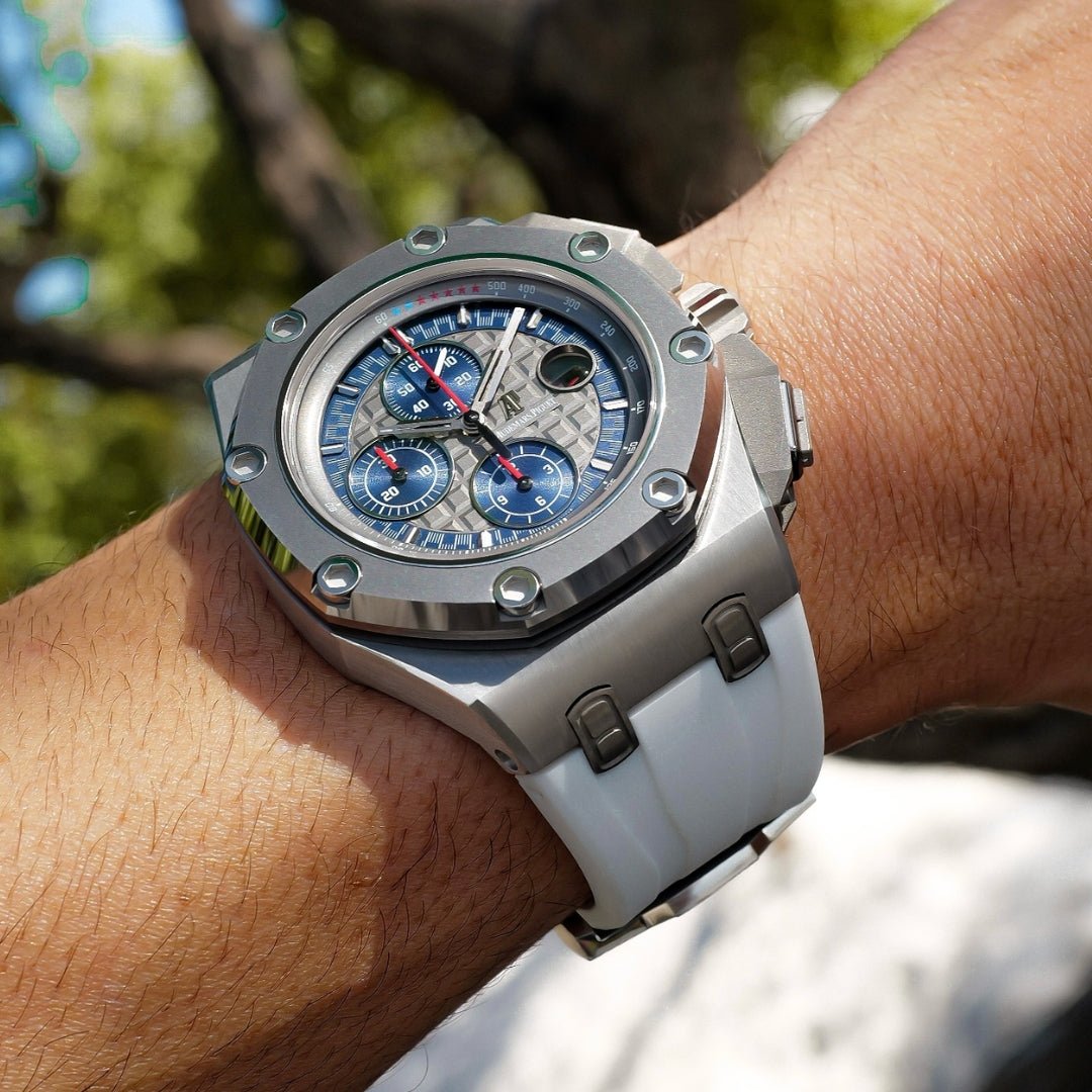 Rubber Strap - For all Audemars Piguet Offshore 44mm - White - Helvetus