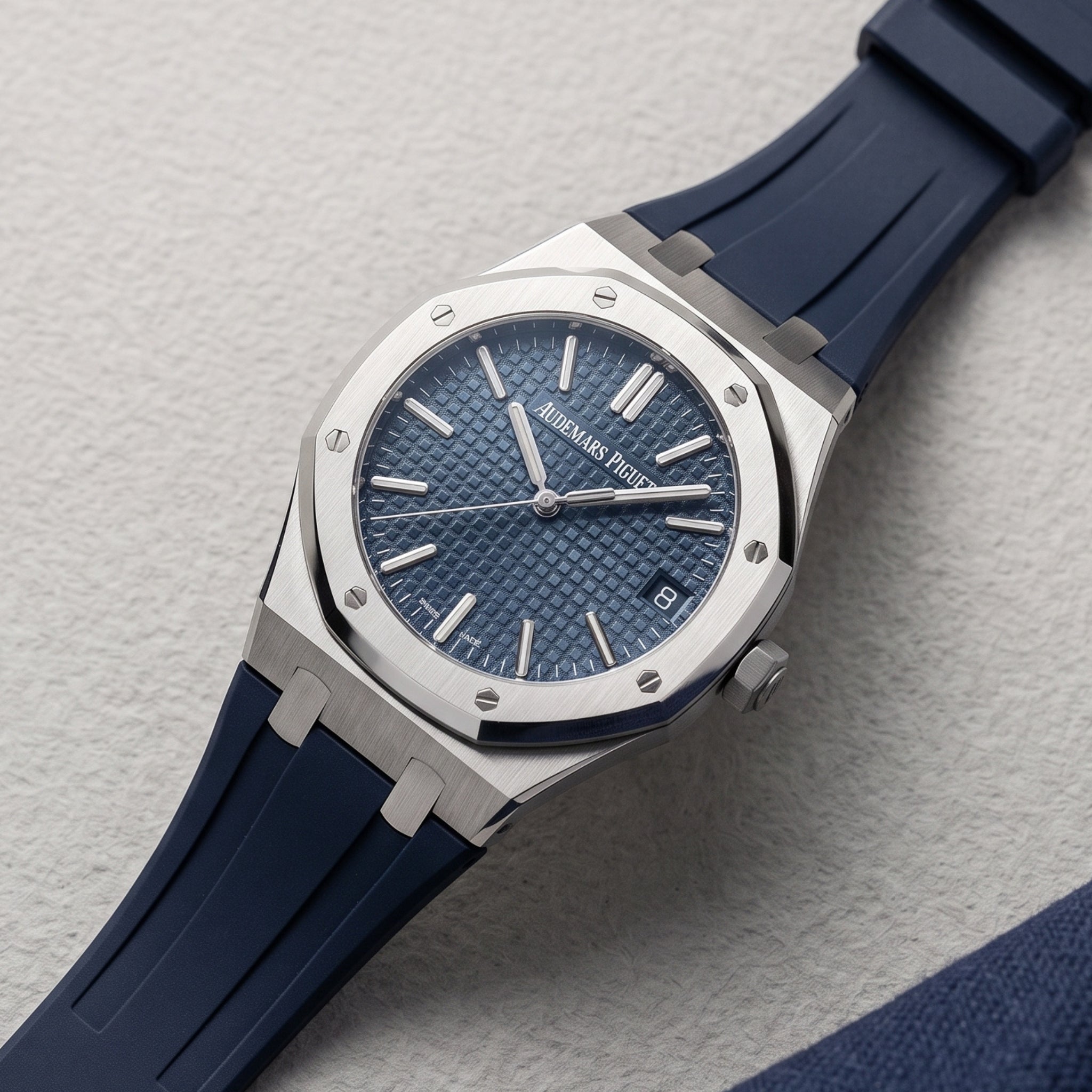 Rubber Strap - For all Audemars Piguet Royal Oak 41mm - Navy Blue - Helvetus