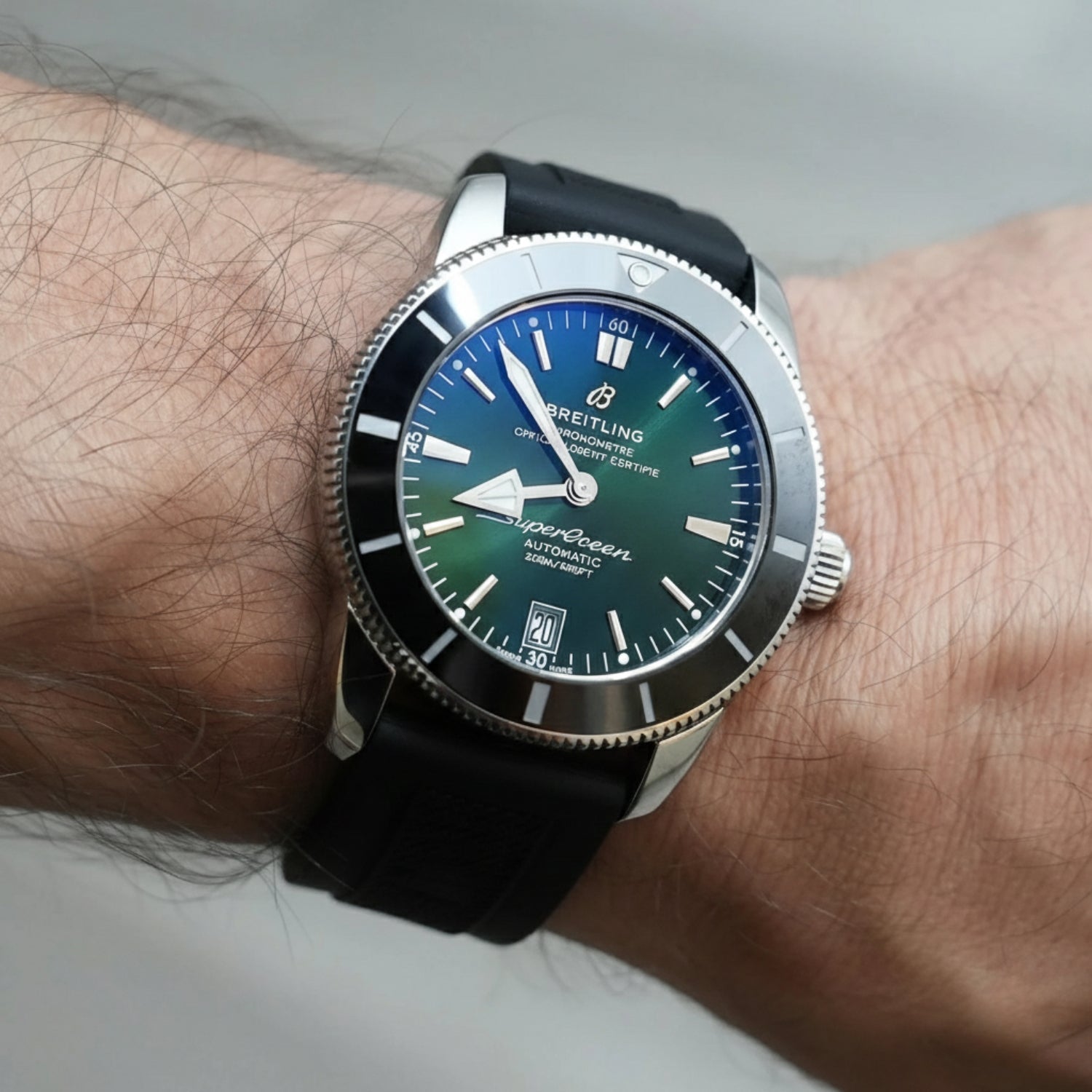 Rubber Strap - For all Breitling Superocean Models - Black - Helvetus