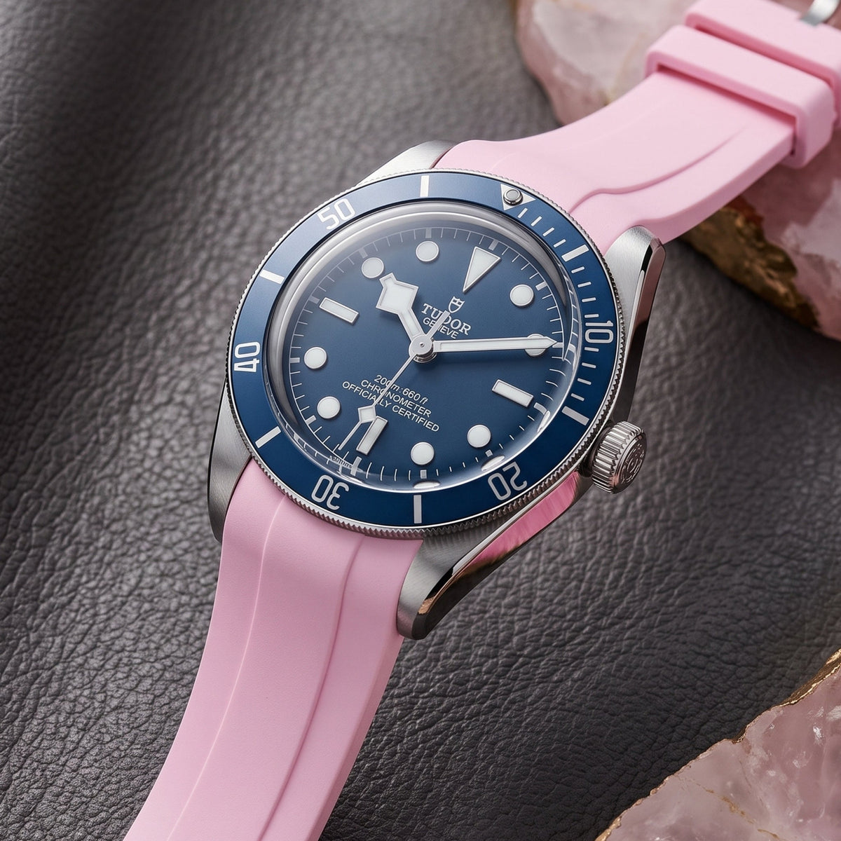 Rubber Strap - For all Tudor Black Bay Models - Pink - Helvetus