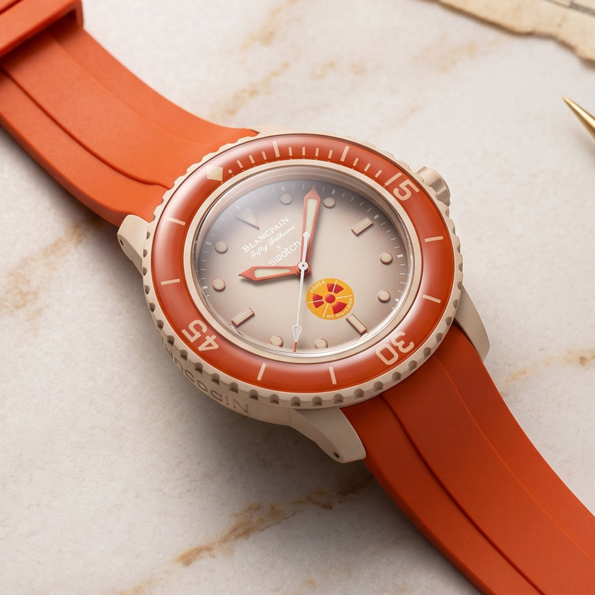 Rubber Strap - For Blancpain X Swatch - Arctic Ocean - Helvetus