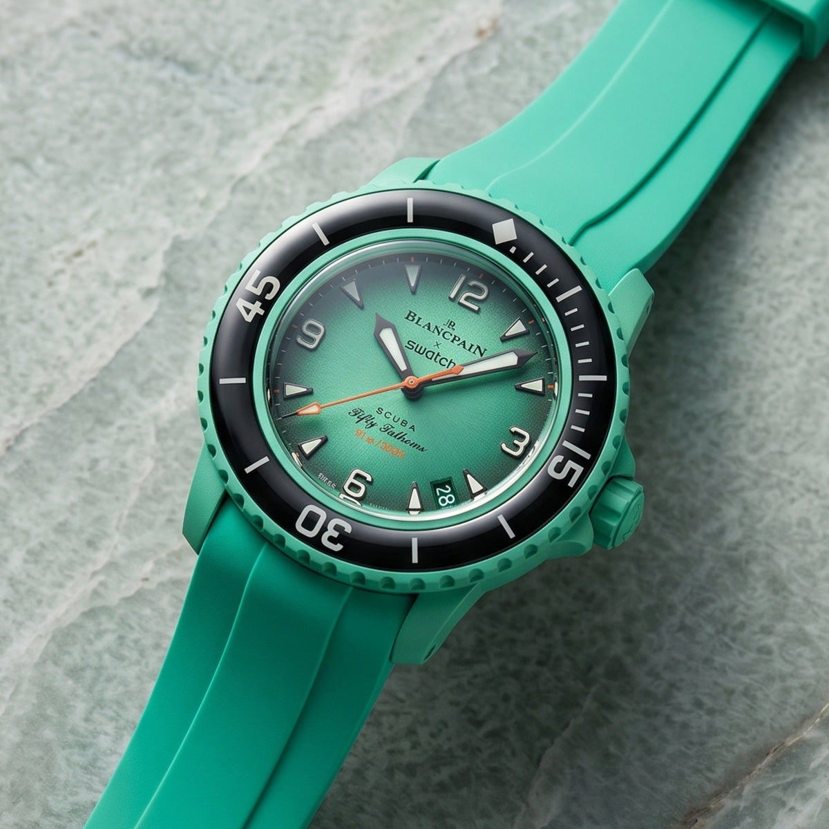 Rubber Strap - For Blancpain X Swatch - Indian Ocean - Helvetus