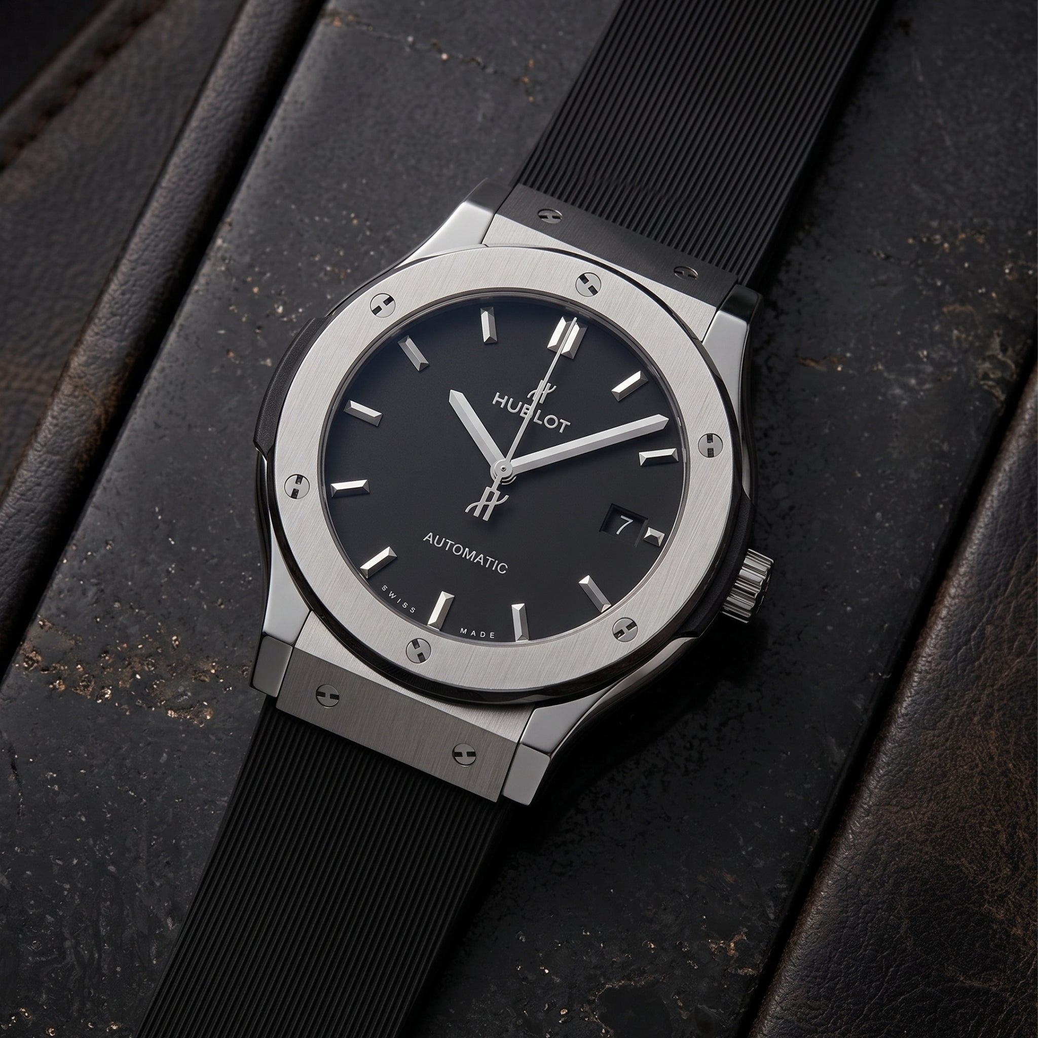 Rubber Strap - For Hublot Classic Fusion - Black - Helvetus