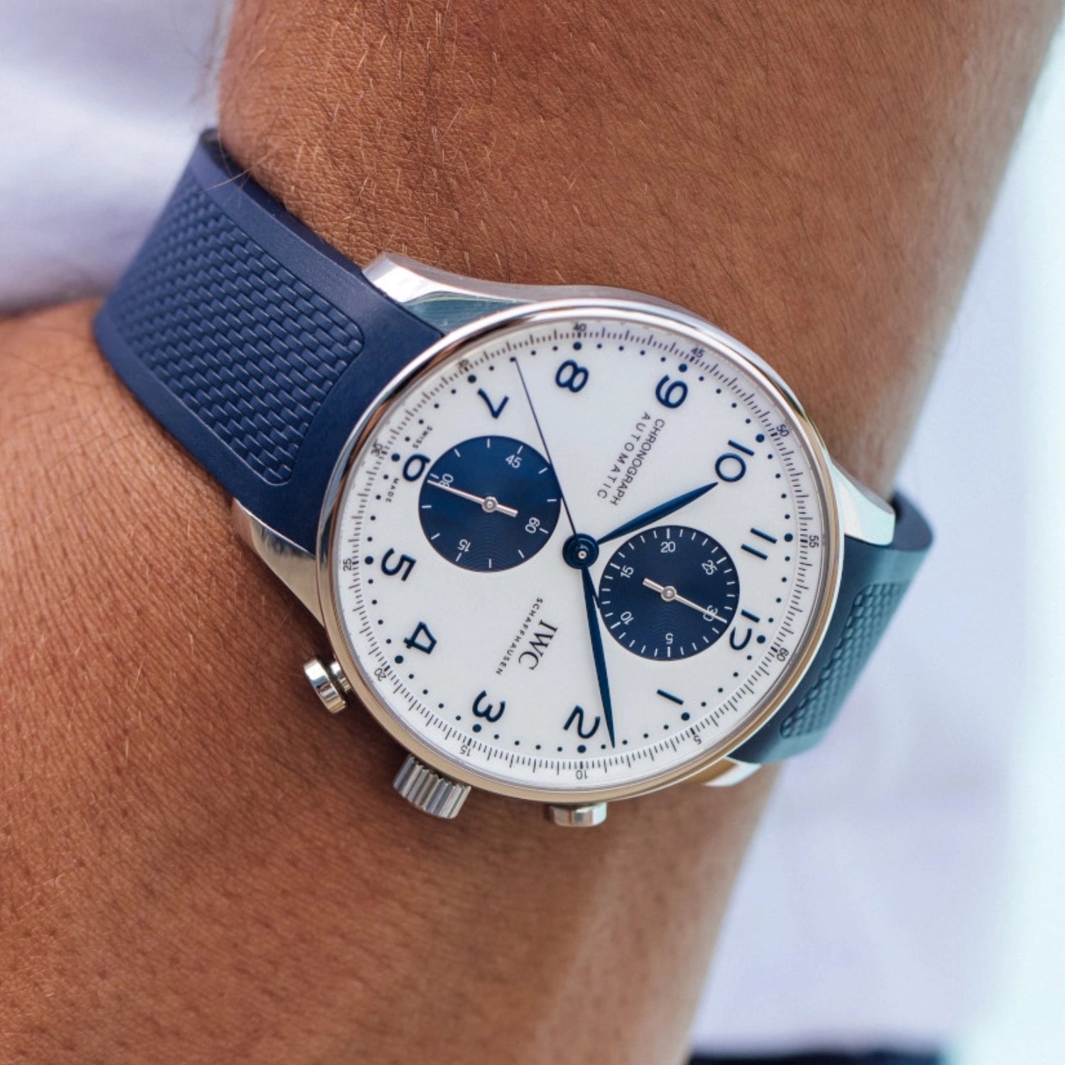 Rubber Strap - For IWC Portugieser - Blue - Helvetus