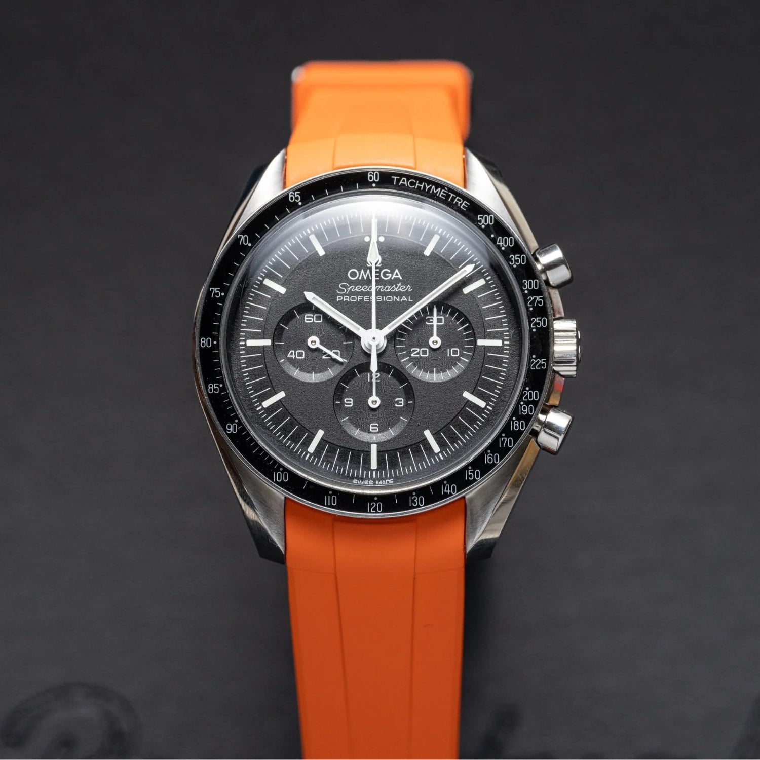 Rubber Strap - For Omega Speedmaster - Orange - Helvetus