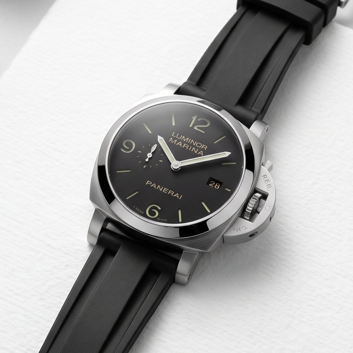 Rubber Strap - For Panerai - Black - Helvetus