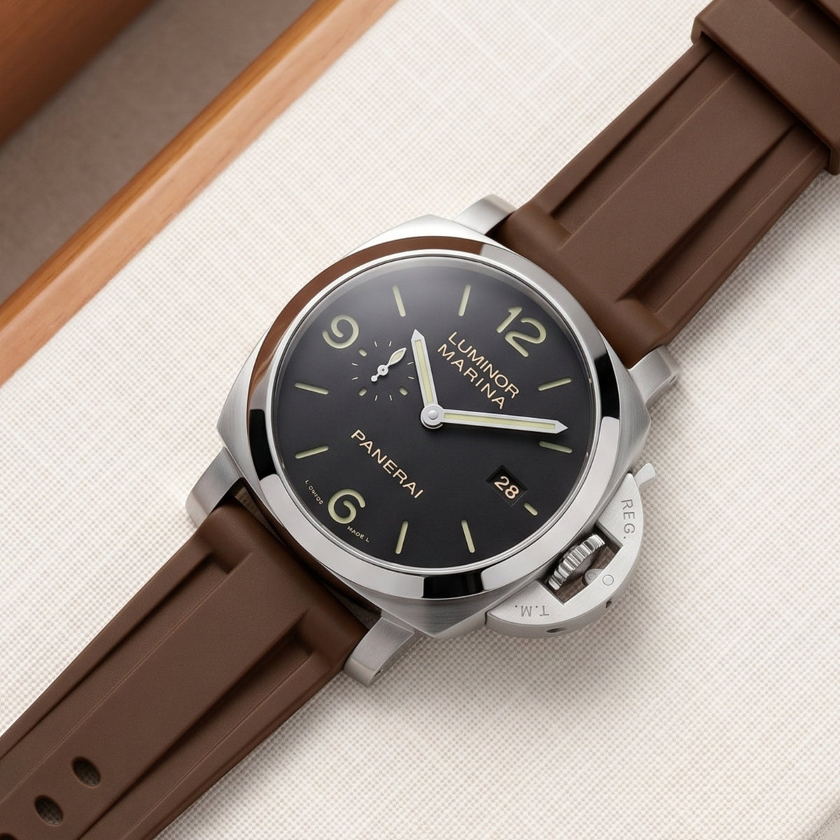Rubber Strap - For Panerai - Brown - Helvetus