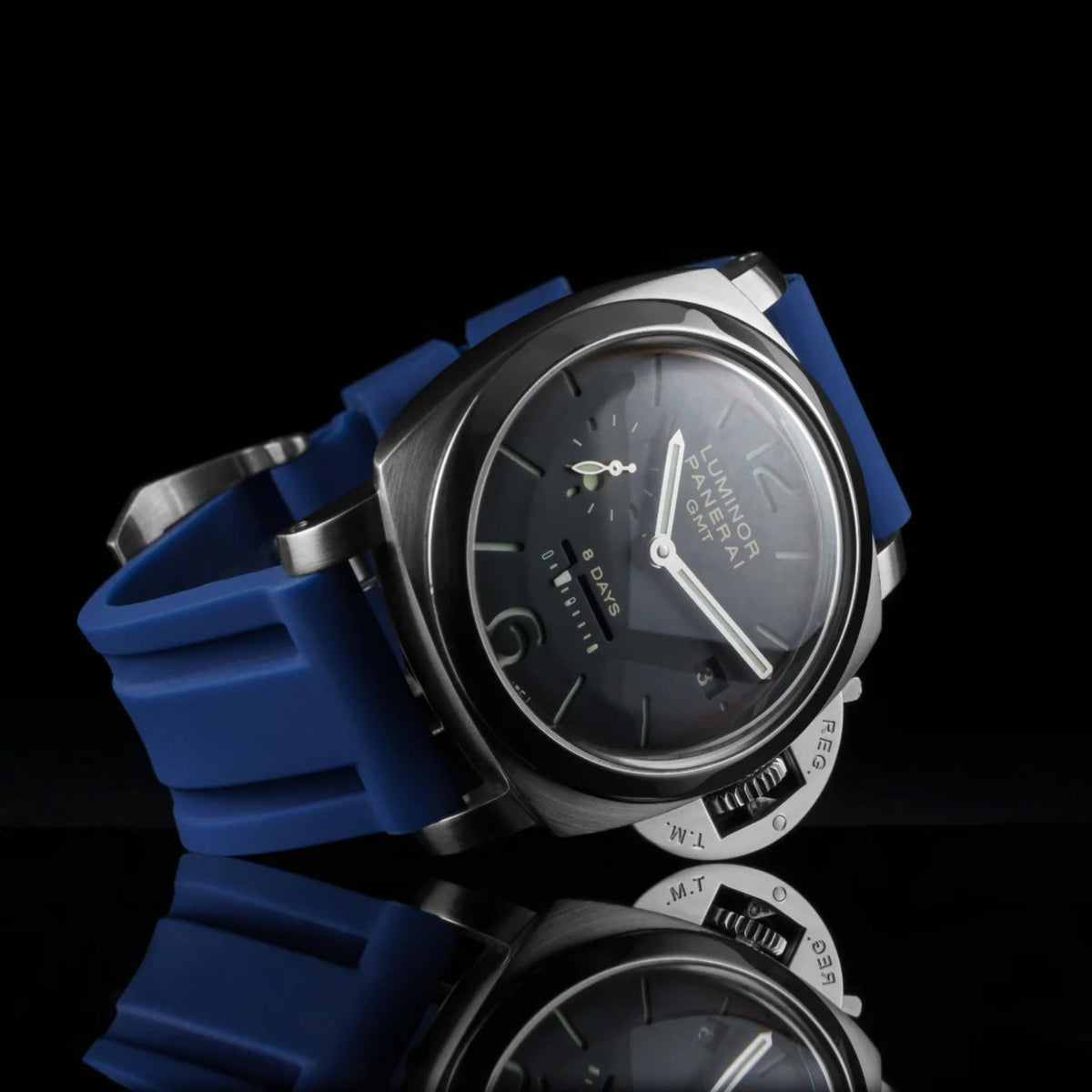 Rubber Strap - For Panerai - Navy Blue - Helvetus