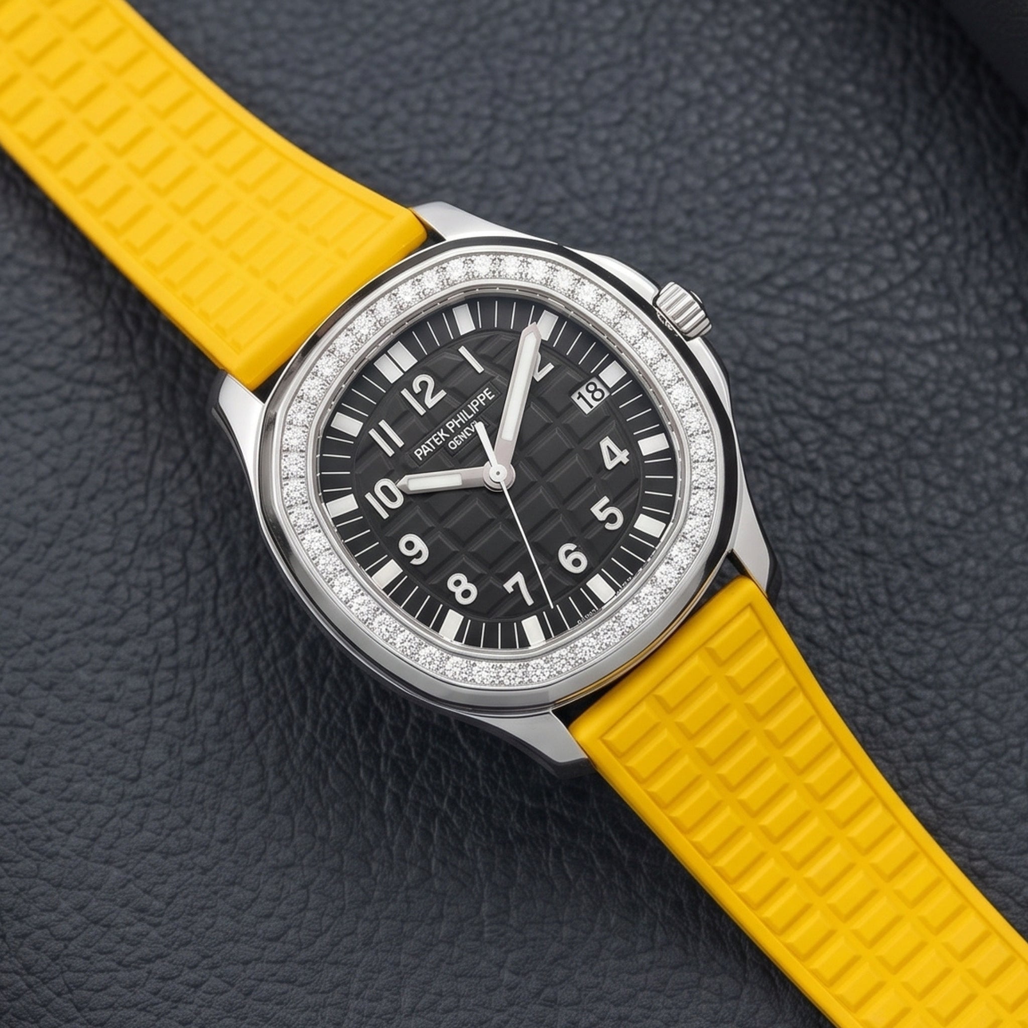 Rubber Strap - For Patek Philippe Aquanaut 5067A-001, 5065, 5066, 5064, 5068R & More - Yellow - Helvetus