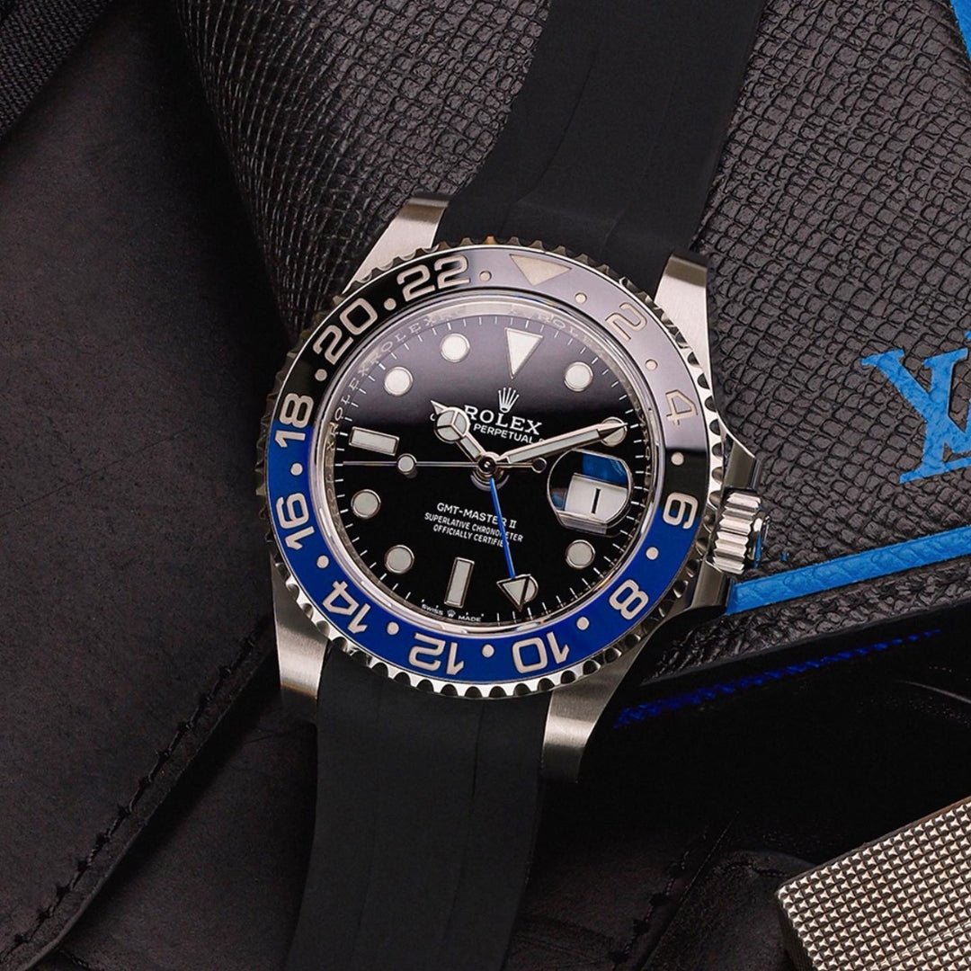 Rubber Strap - For Rolex GMT - Master II - Black - Helvetus