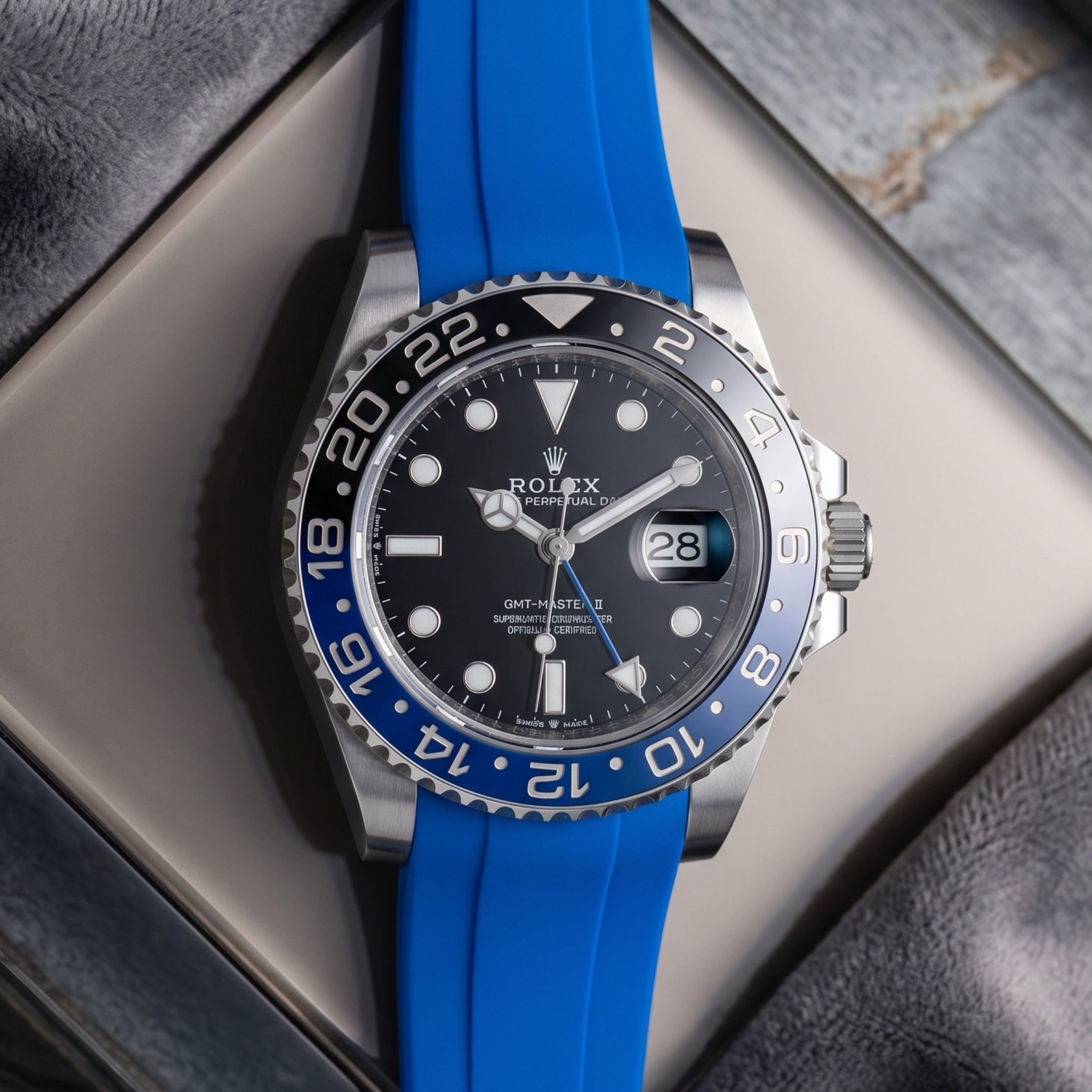 Rubber Strap - For Rolex GMT-Master II - Blue - Helvetus