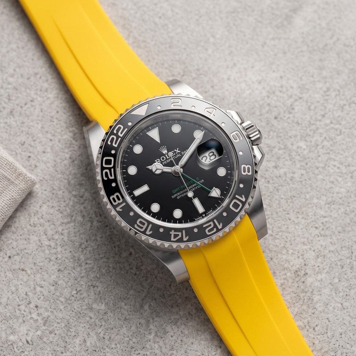 Rubber Strap - For Rolex GMT-Master II - Yellow - Helvetus