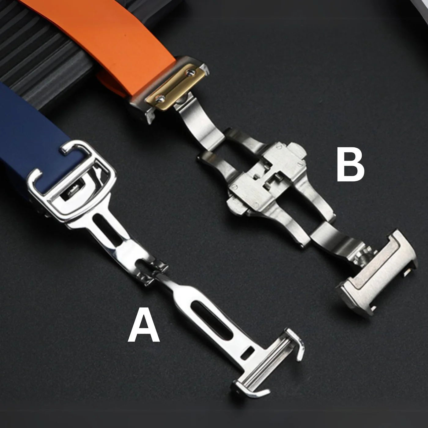 Rubber Strap - For Santos de Cartier Medium - Bordeaux Red - Quick Switch/Release - Helvetus