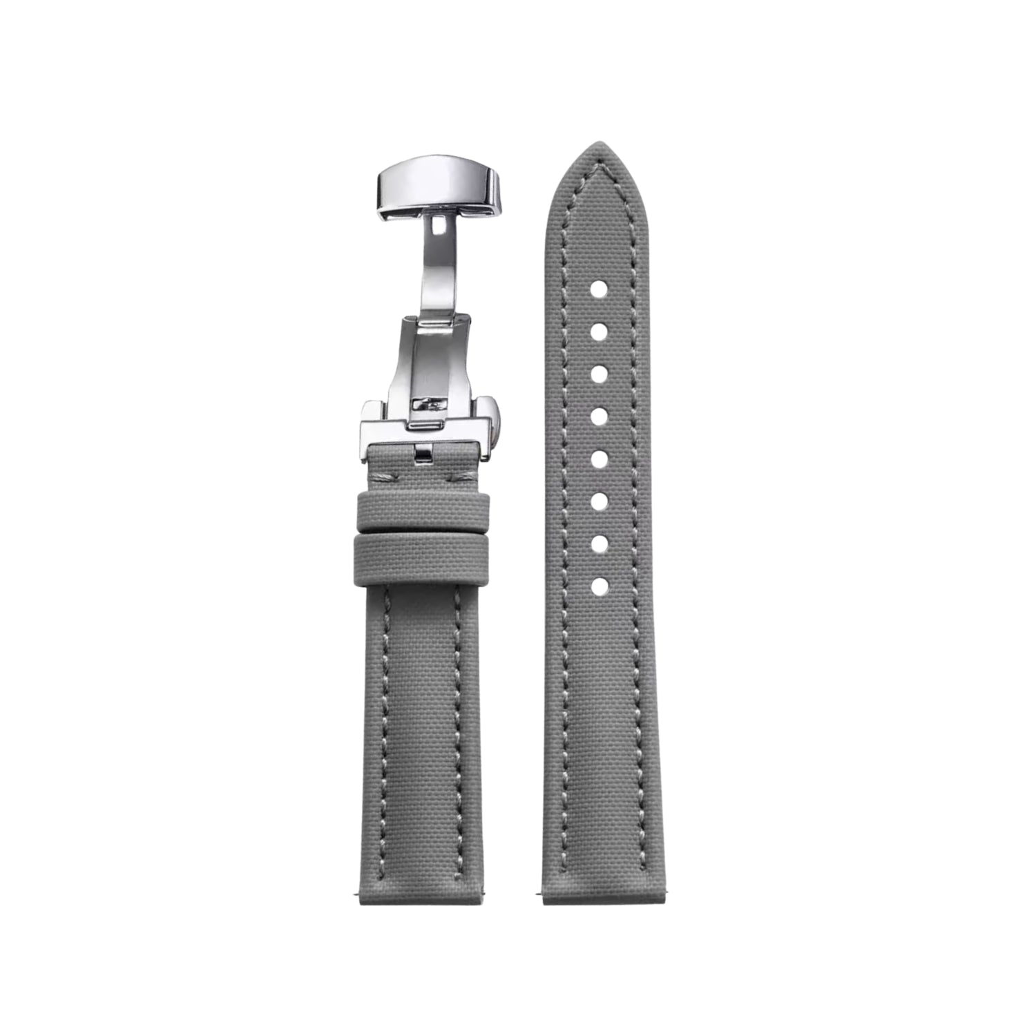 Sailcloth FKM Rubber Watch Strap – Grey – MarinerTex™ by Helvetus® - Helvetus