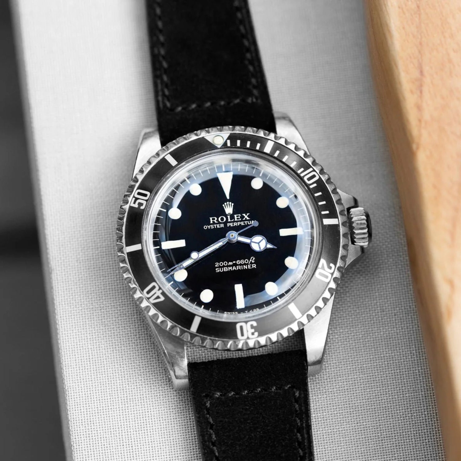 Suede Leather Watch Strap – Black – Handmade – Helvetus®