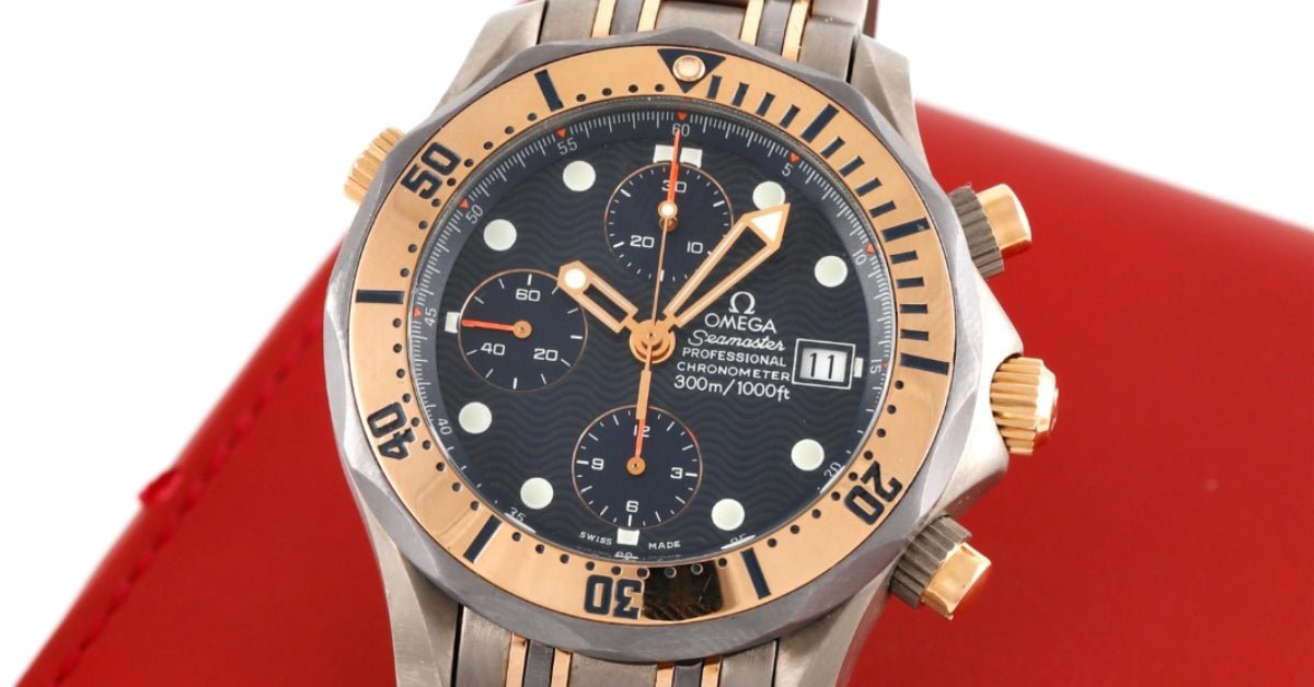 Omega Seamaster Diver 300M Chronograph Titanium & Gold 2297.80.00 Strap Guide – Best Rubber Straps & Fit - Helvetus