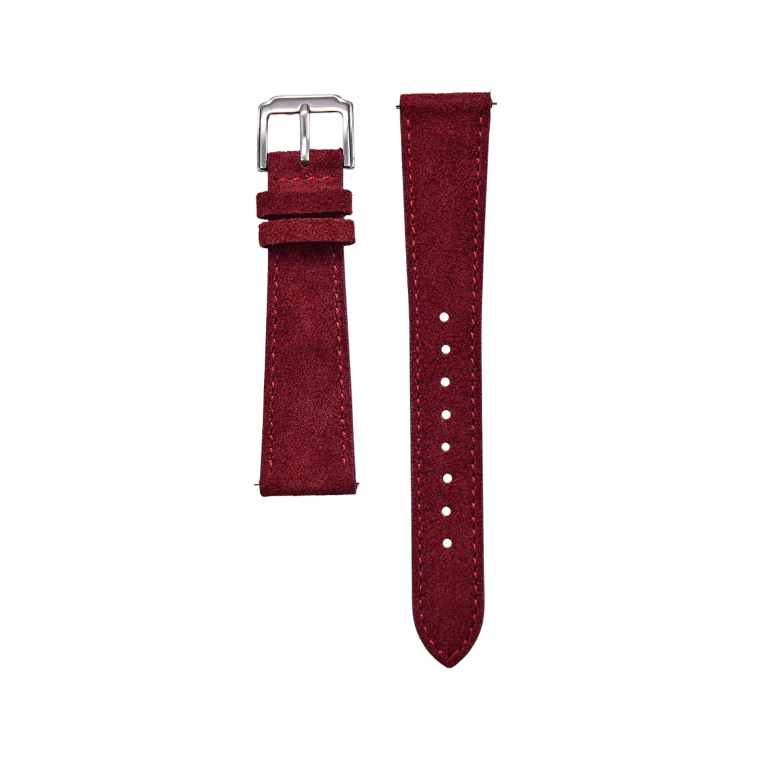 Suede Leather Watch Strap – Red – Helvetus®