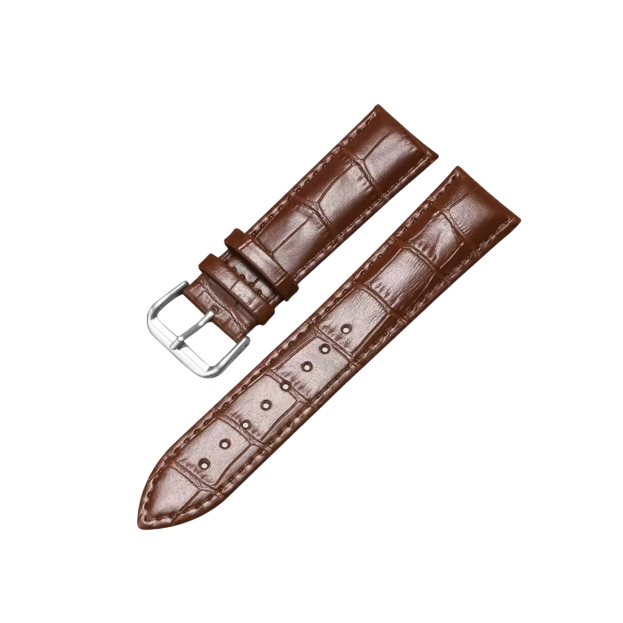 Alligator Leather Strap - Brown - Alligator Pattern - Helvetus