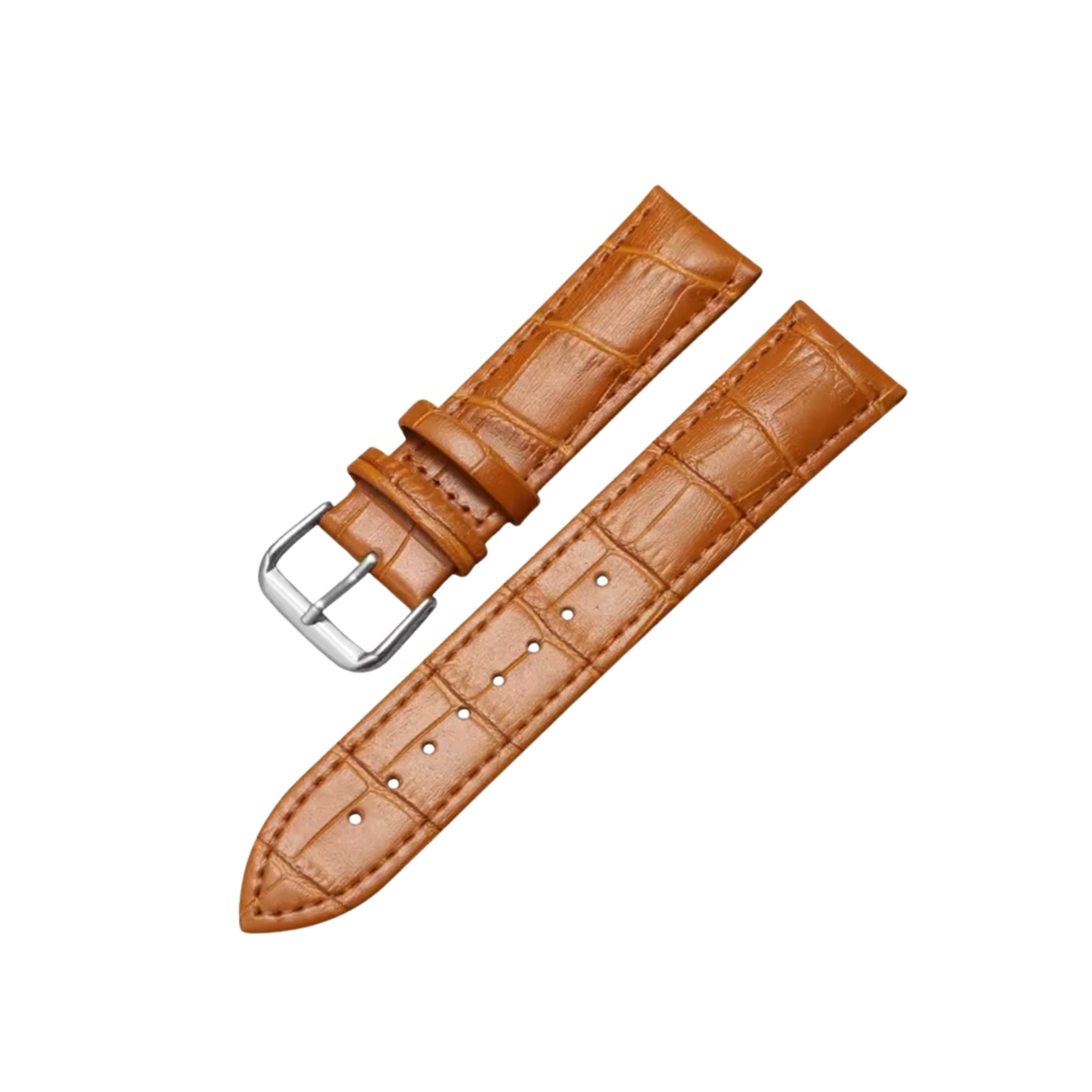 Alligator Leather Strap - Light Brown - Alligator Pattern - Helvetus