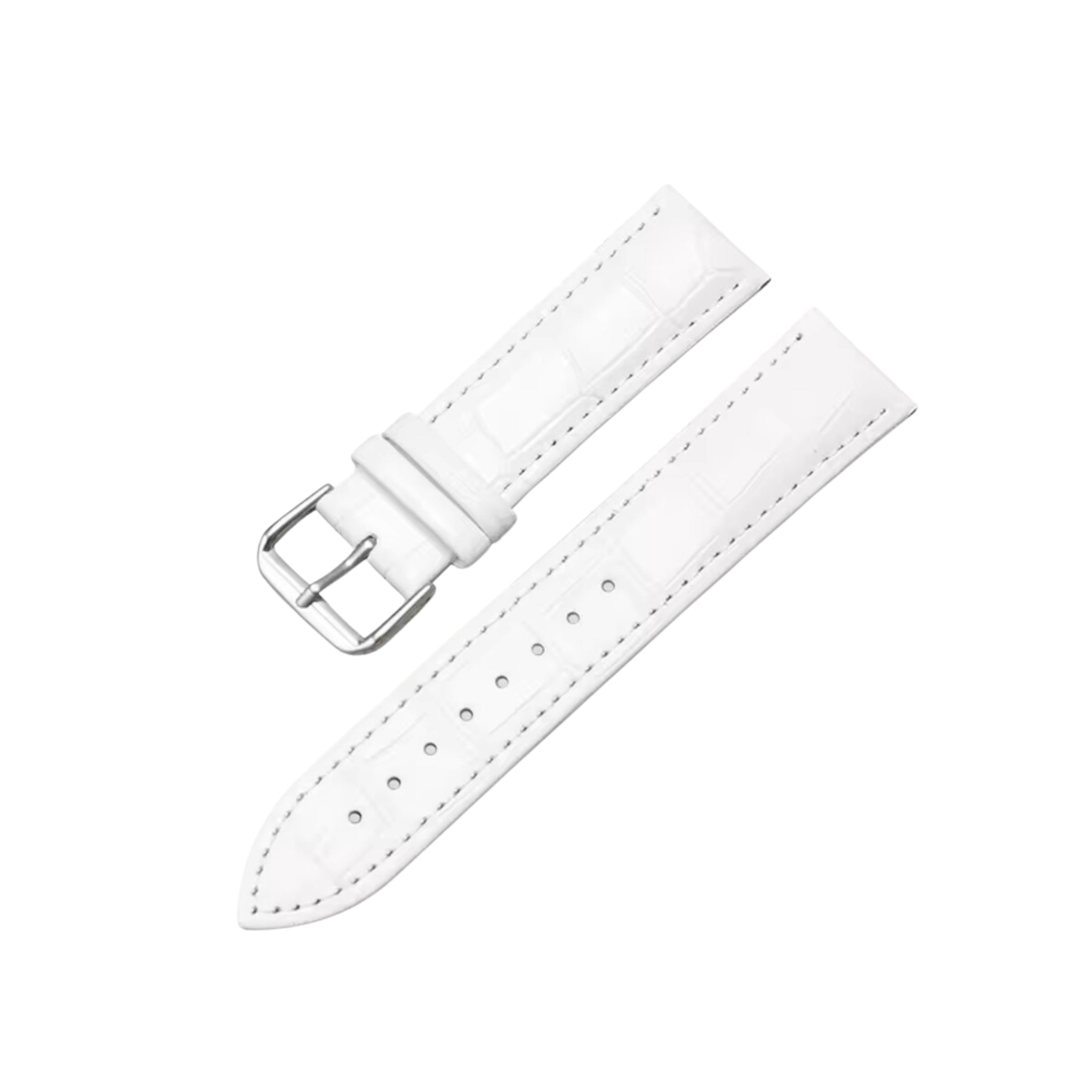 Alligator Leather Strap - White - Alligator Pattern - Helvetus