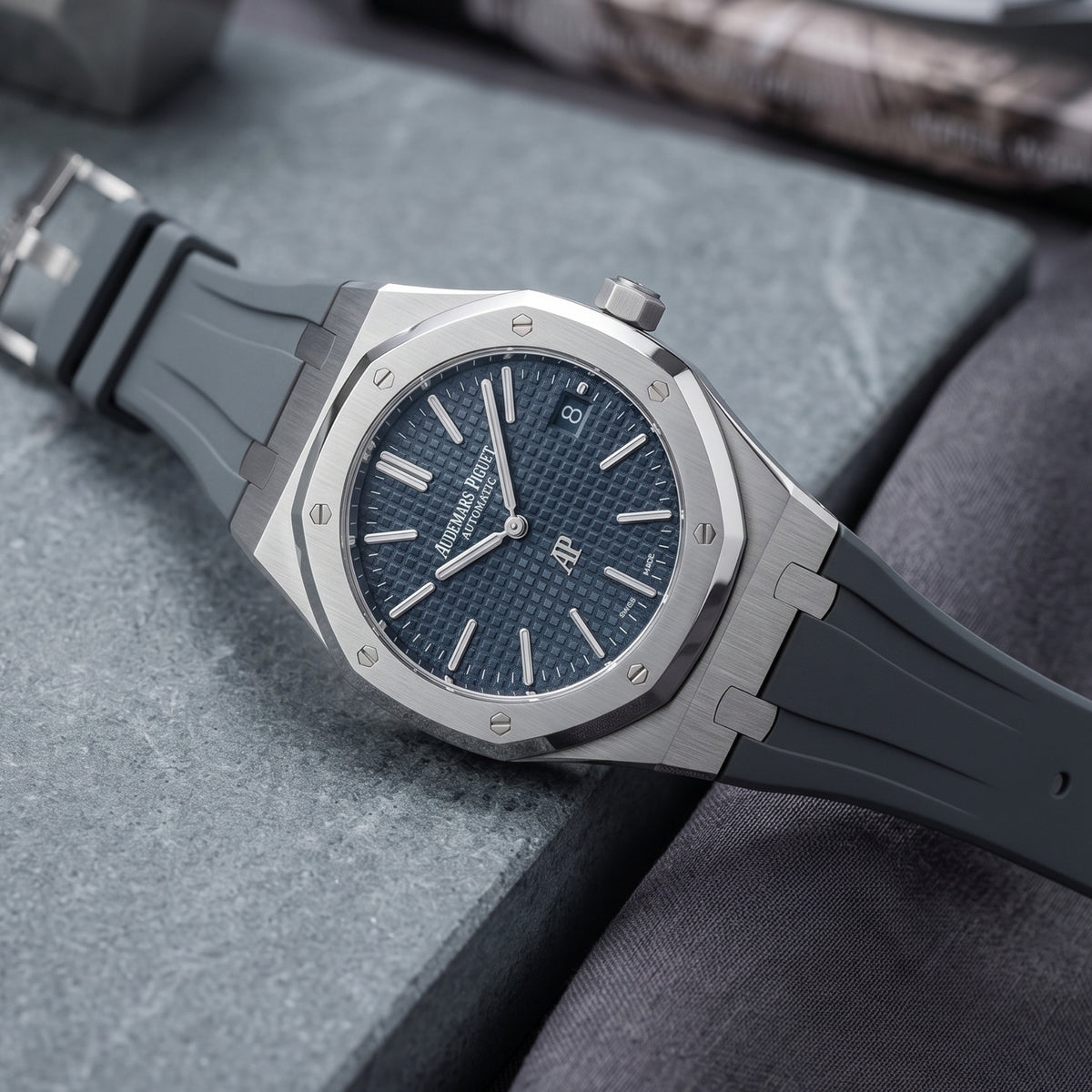 Rubber Strap - For all Audemars Piguet Royal Oak 39mm - Grey