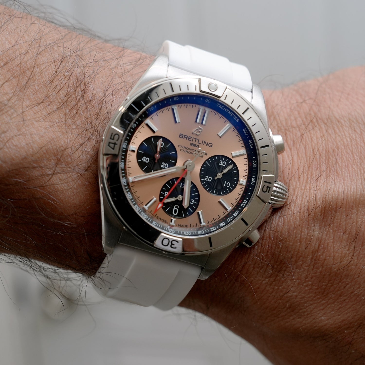 Rubber Strap - For all Breitling Chronomat Models - White