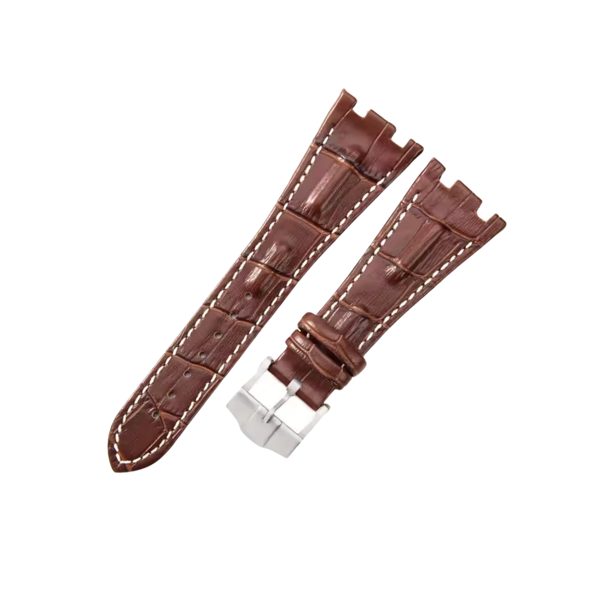 Crocodile Strap - For all AP Offshore 42mm - Brown - Helvetus