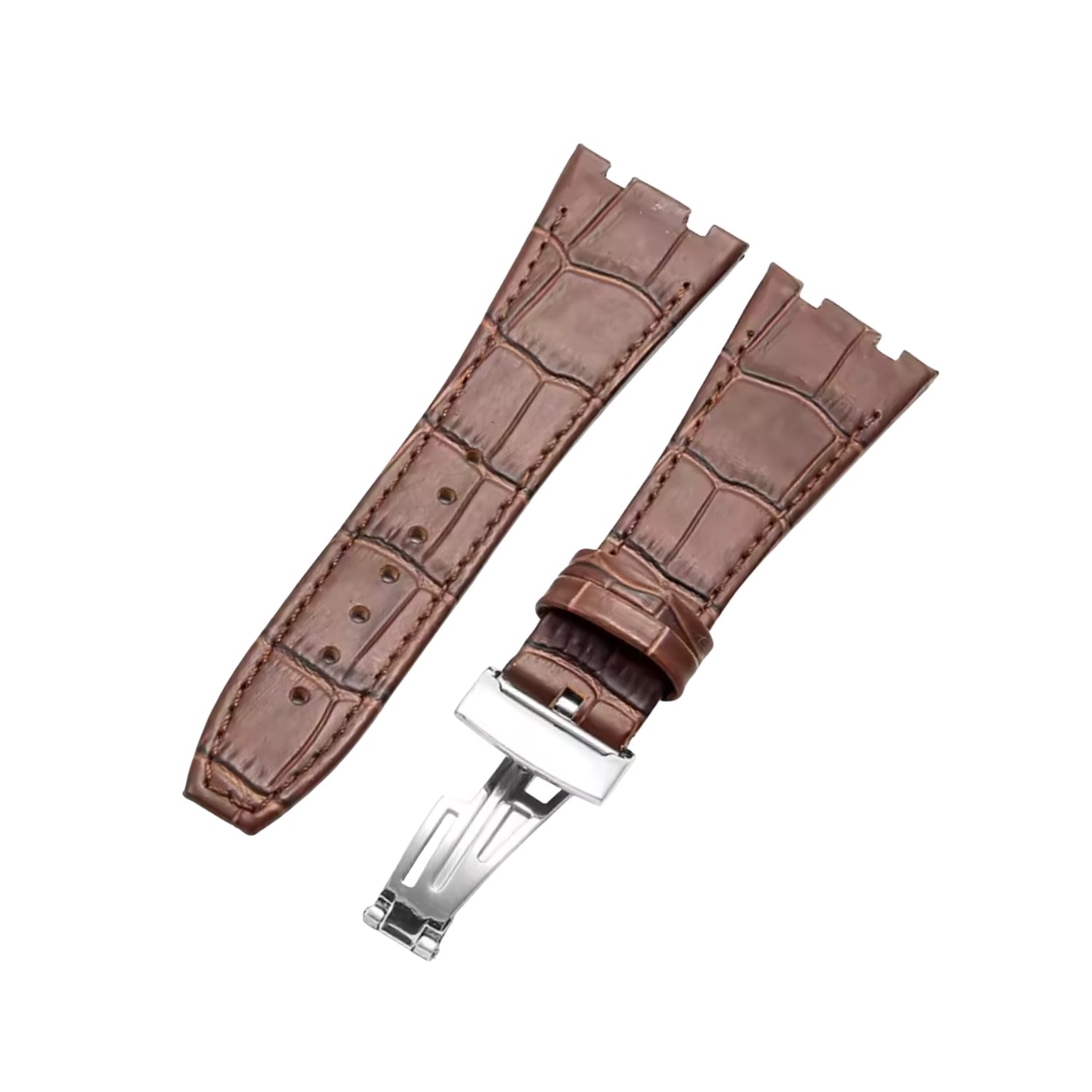 Crocodile Strap - For all Audemars Piguet Royal Oak 41mm - Brown - Helvetus