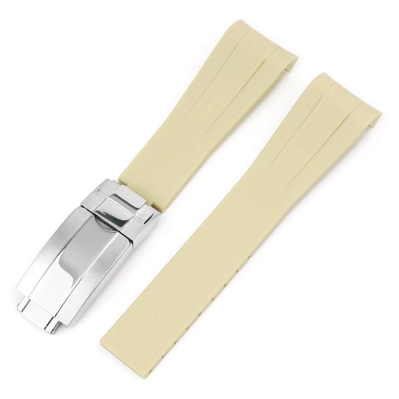 Deployant Rubber Strap - For Rolex Day - Date 36mm - Beige - Helvetus