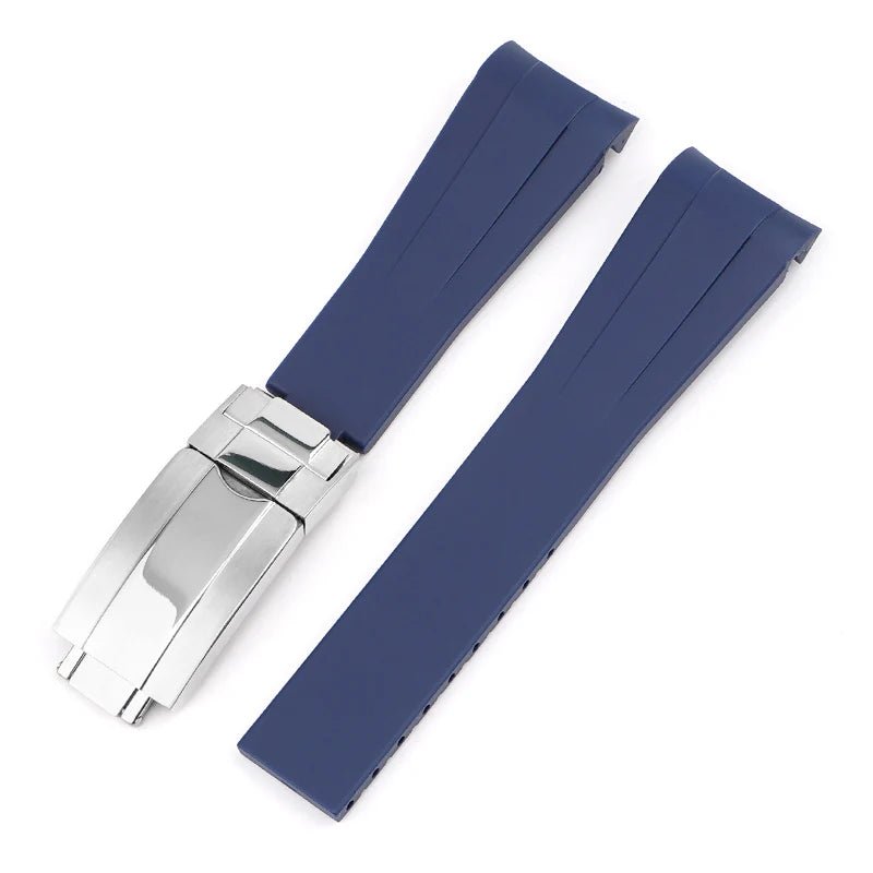 Deployant Rubber Strap - For Rolex Day - Date 36mm - Navy Blue - Helvetus