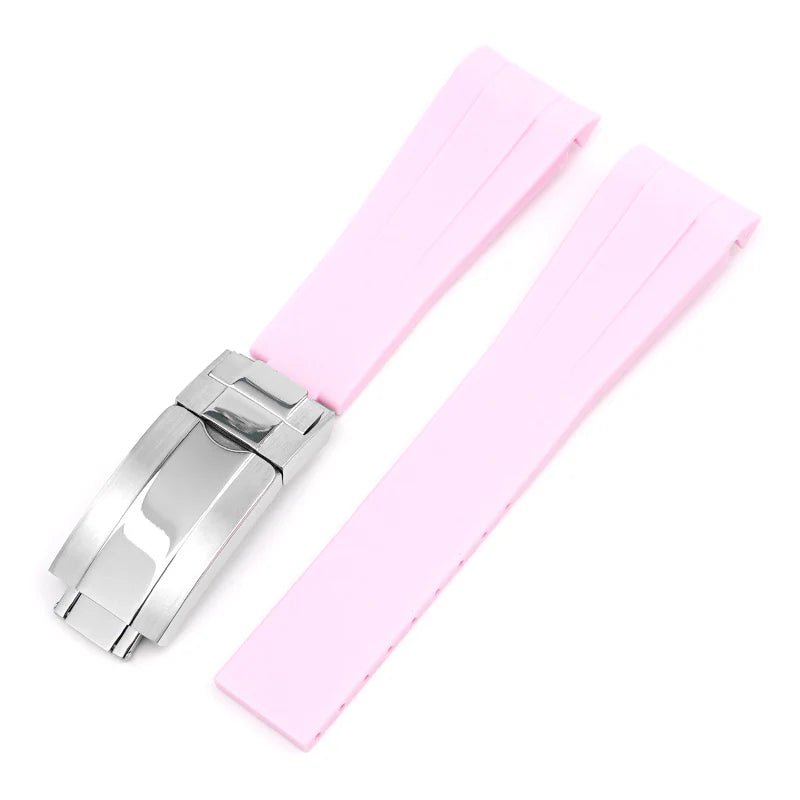 Deployant Rubber Strap - For Rolex Day - Date 40 - Pink - Helvetus