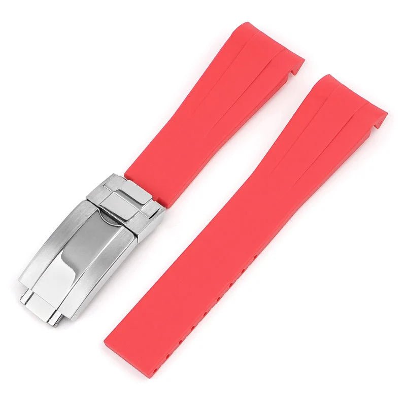 Deployant Rubber Strap - For Rolex Day - Date 40 - Red - Helvetus