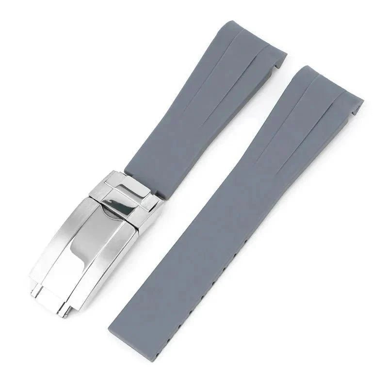 Deployant Rubber Strap - For Rolex Day - Date II 41mm - Grey - Helvetus