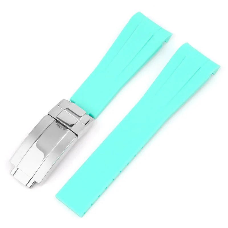 Deployant Rubber Strap - For Rolex Oyster Perpetual 36mm - Turquoise - Helvetus