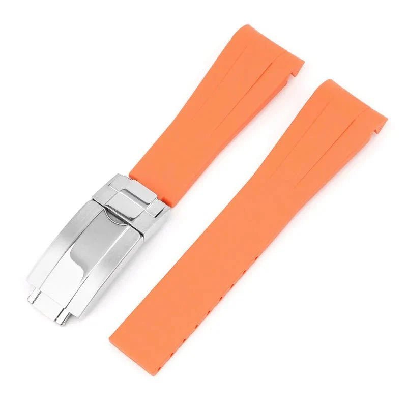 Deployant Rubber Strap - For Rolex Sky - Dweller - Orange - Helvetus