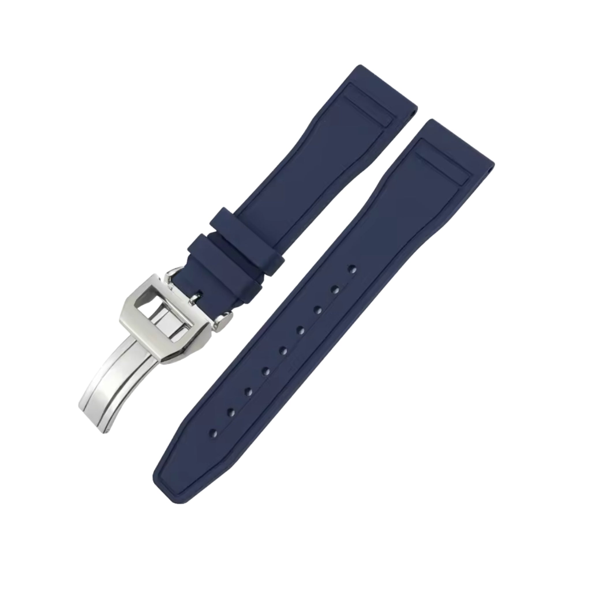 FKM Rubber Strap - For IWC Portugieser/Aquatimer/All Pilot Models/Portugieser/Portofino - Navy Blue - Helvetus