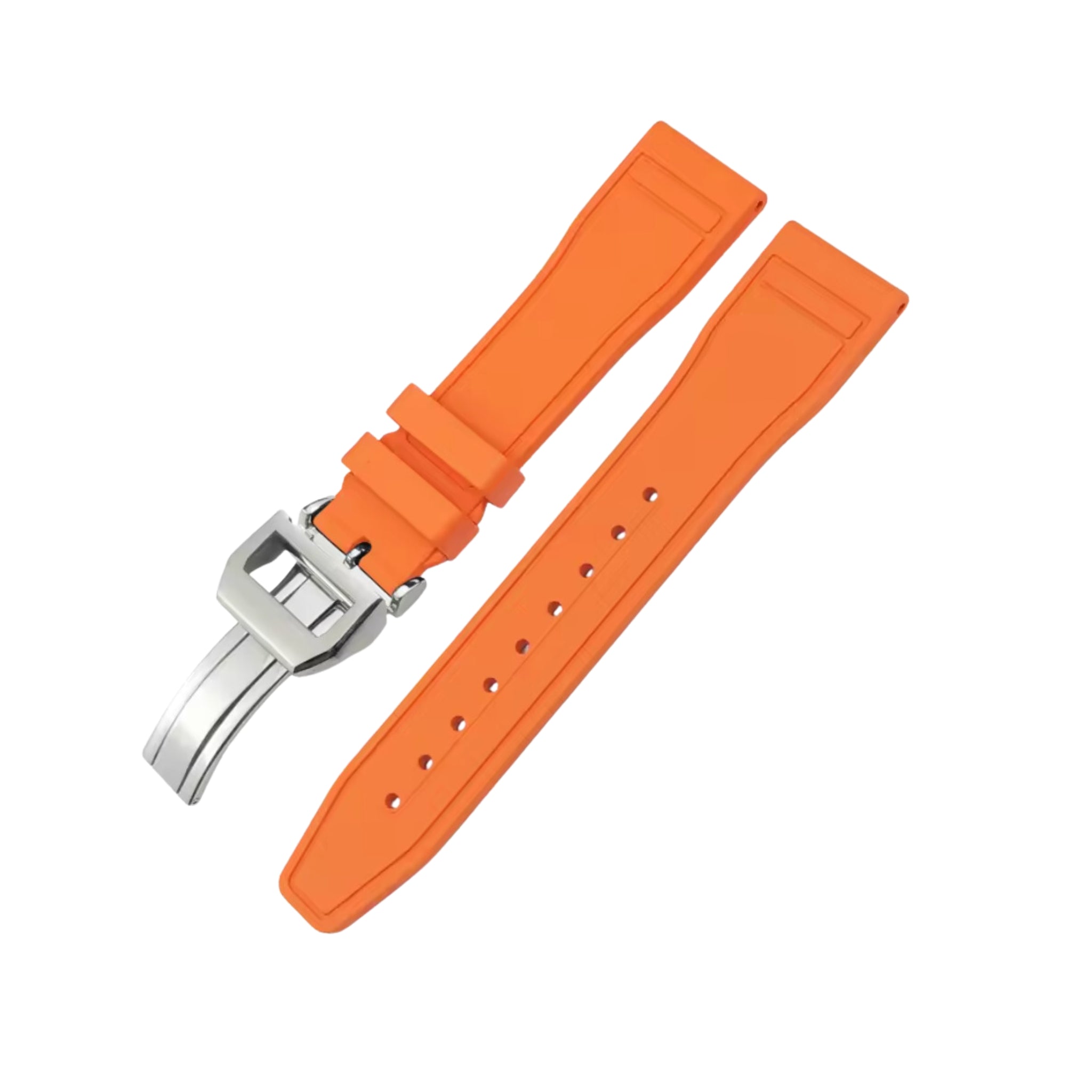 FKM Rubber Strap - For IWC Portugieser/Aquatimer/All Pilot Models/Portugieser/Portofino - Orange - Helvetus