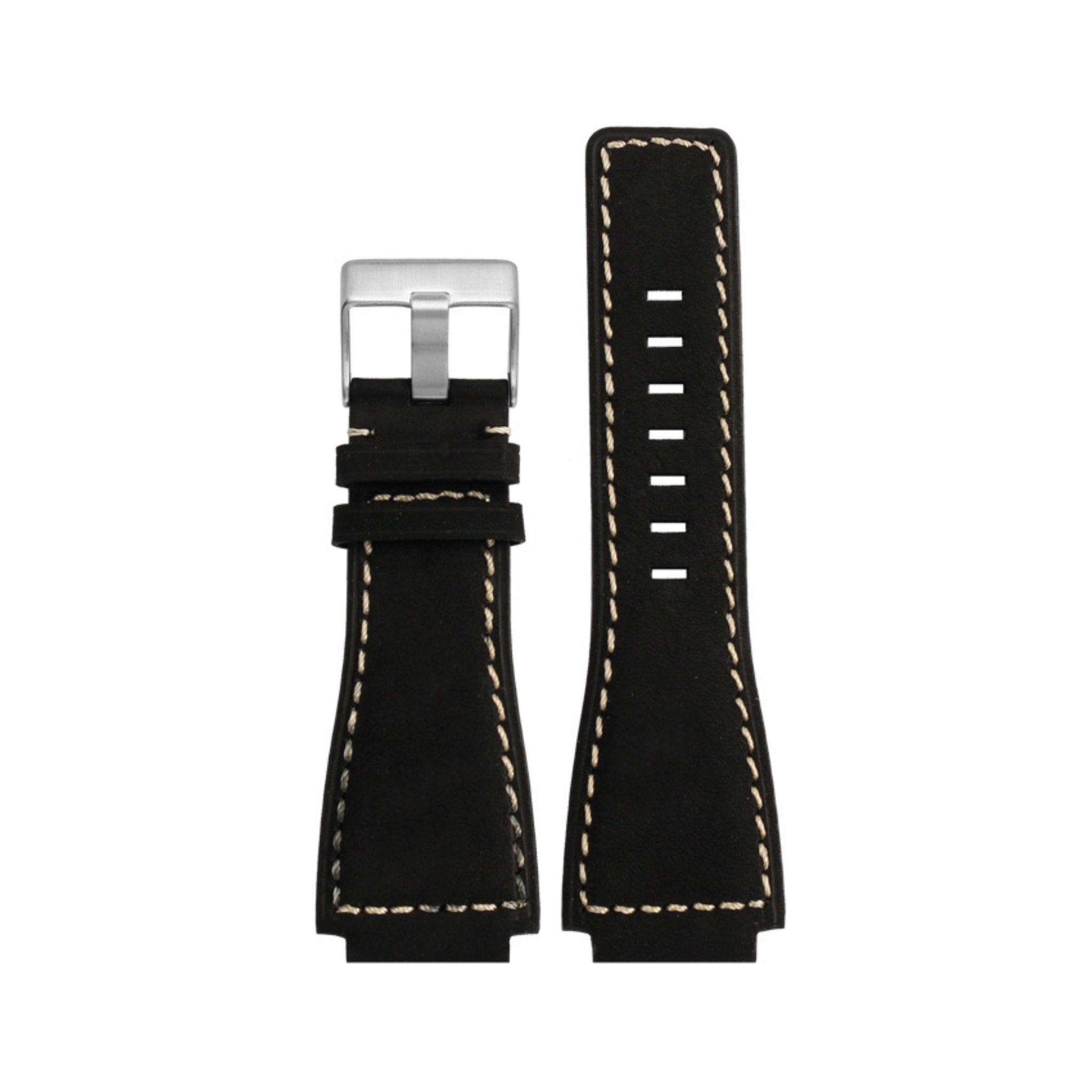 Leather Strap - For Bell & Ross BR - 01 | BR - 03 - Black - Helvetus