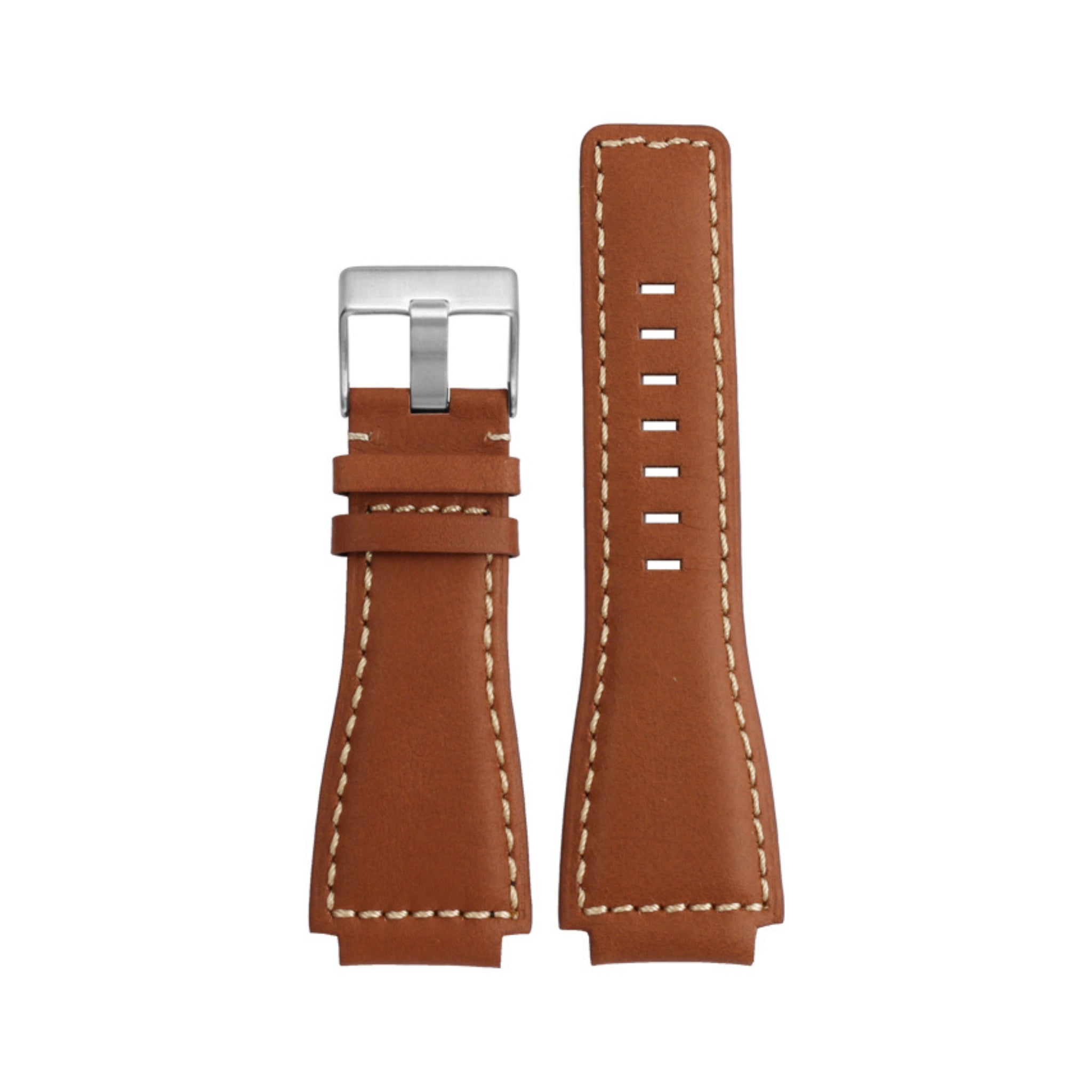 Leather Strap - For Bell & Ross BR - 01 | BR - 03 - Brown - Helvetus