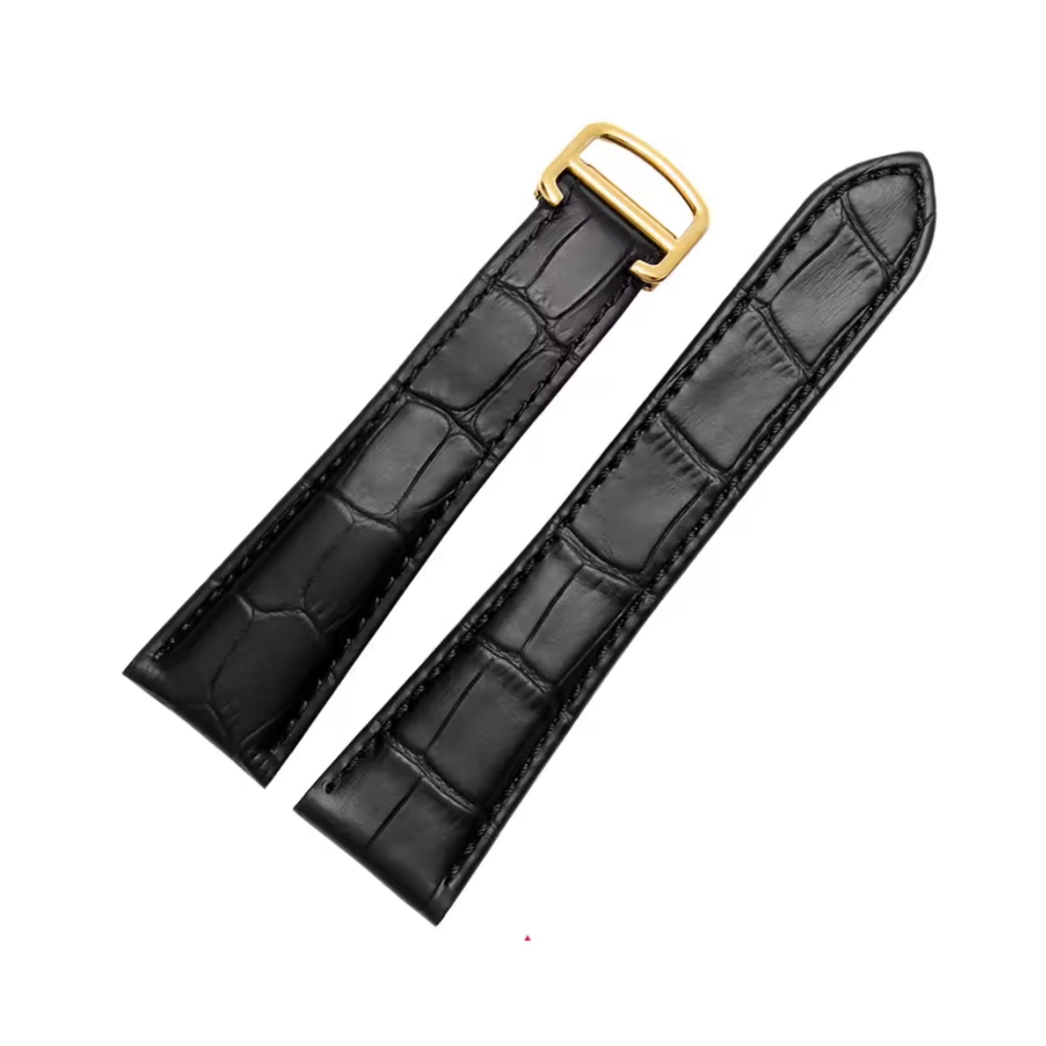 Leather Strap - For Cartier Calibre - Black - Helvetus