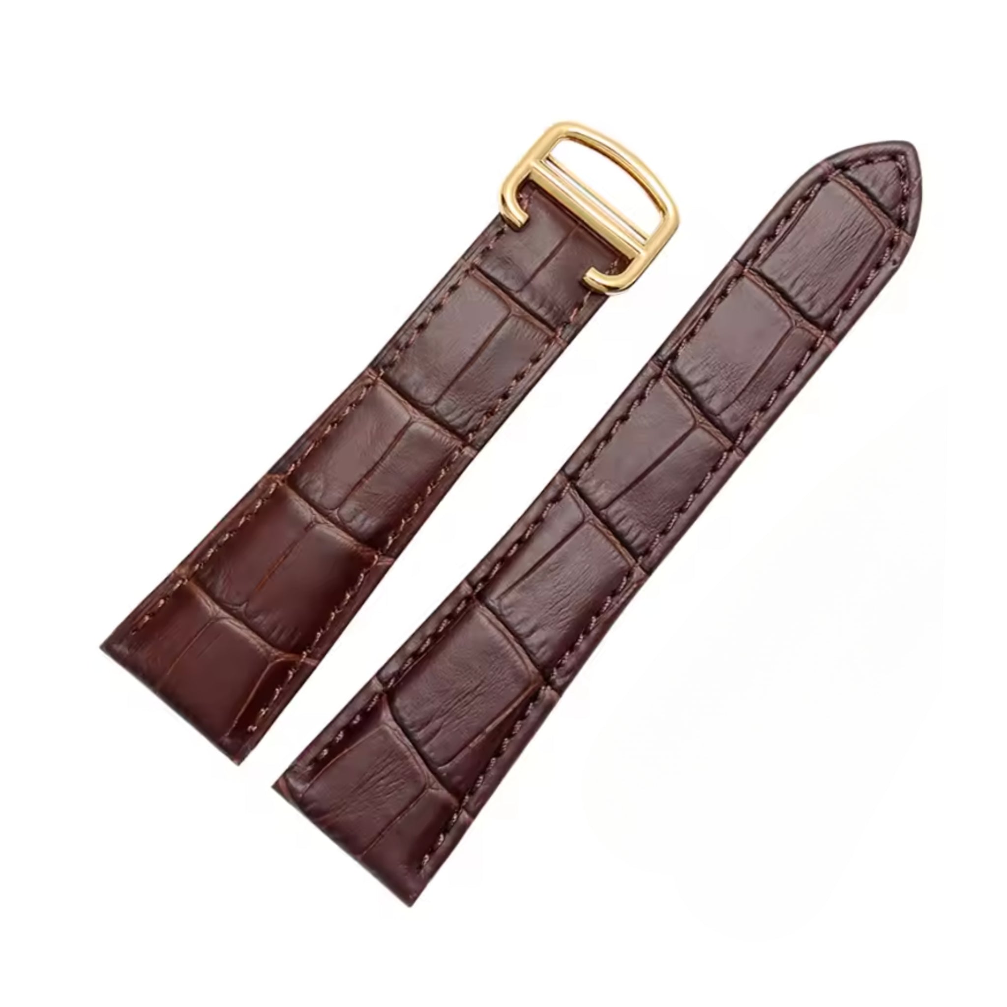 Leather Strap - For Cartier Calibre - Brown - Helvetus