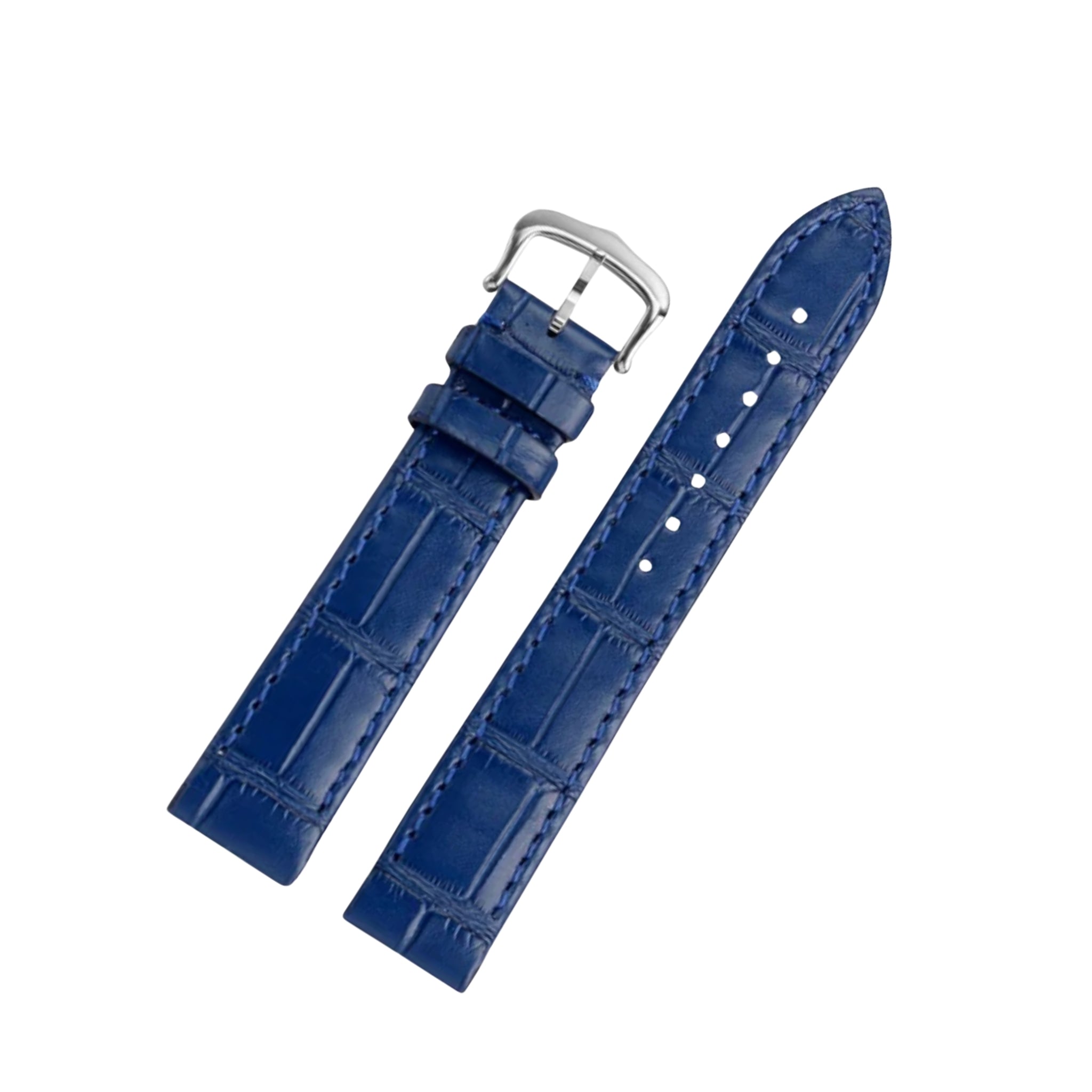 Leather Strap - For Cartier Santos Dumont - Blue - Helvetus