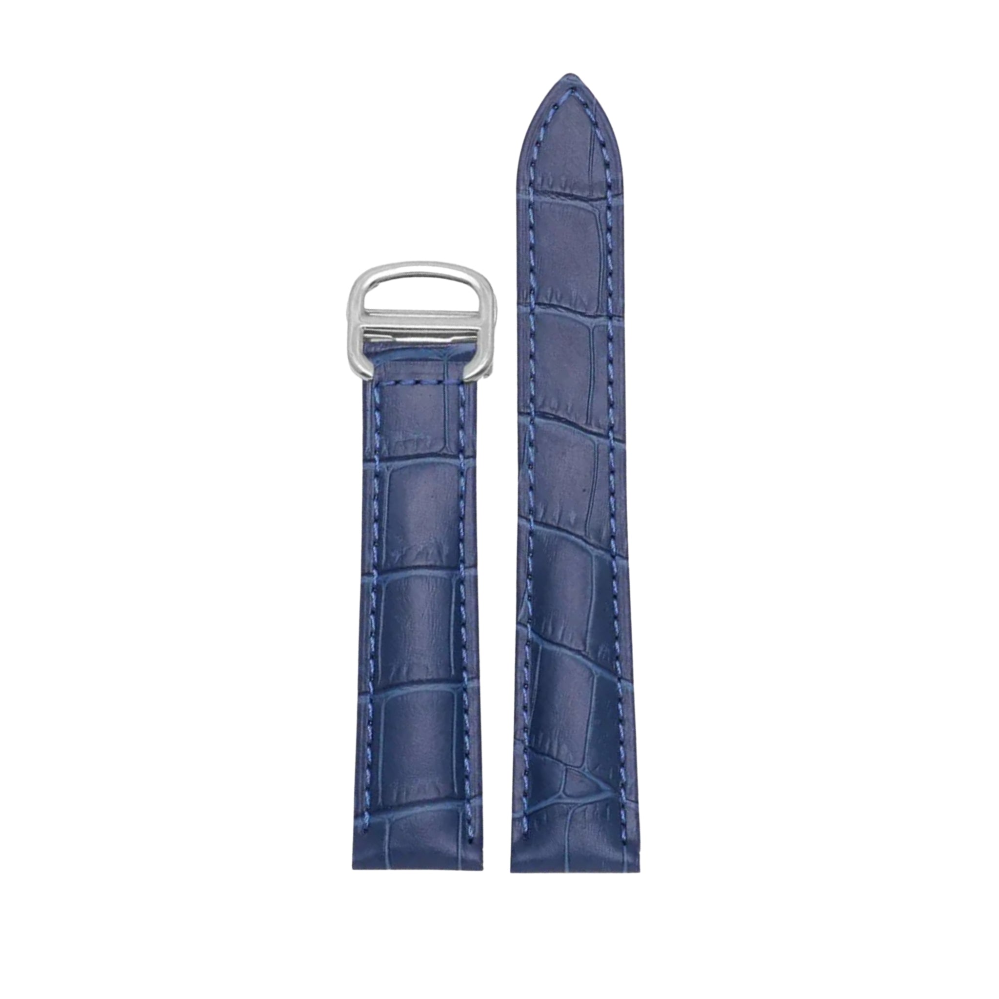 Leather Strap - For Cartier Tank - Blue - Helvetus