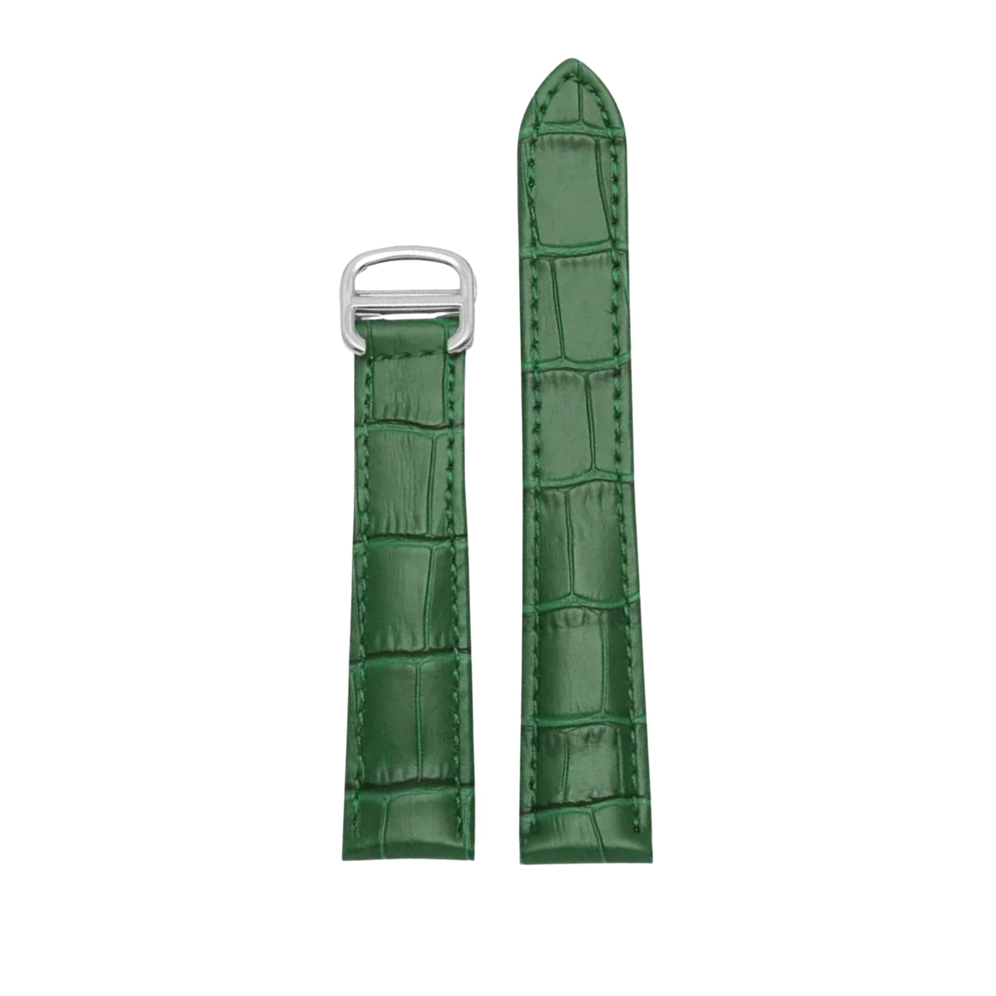 Leather Strap - For Cartier Tank - Green - Helvetus